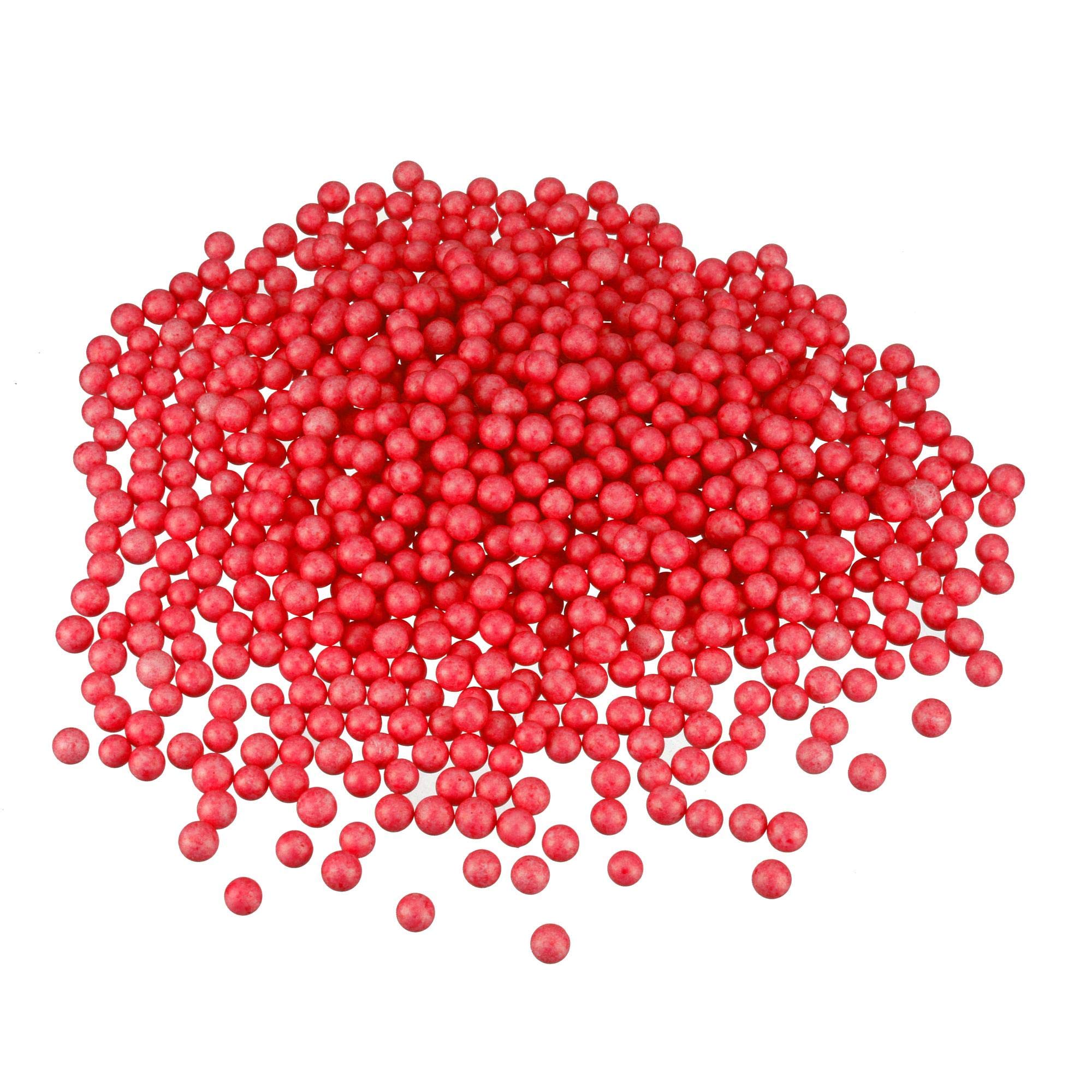 uxcell 1 Pack 0.3 Inch Red Polystyrene Foam Ball Beads - Round Craft Beads for DIY Arts, Party Decorations, Vase & Pillow Fillings - Perfect for Home Decor, School Projects, and Creative Crafting