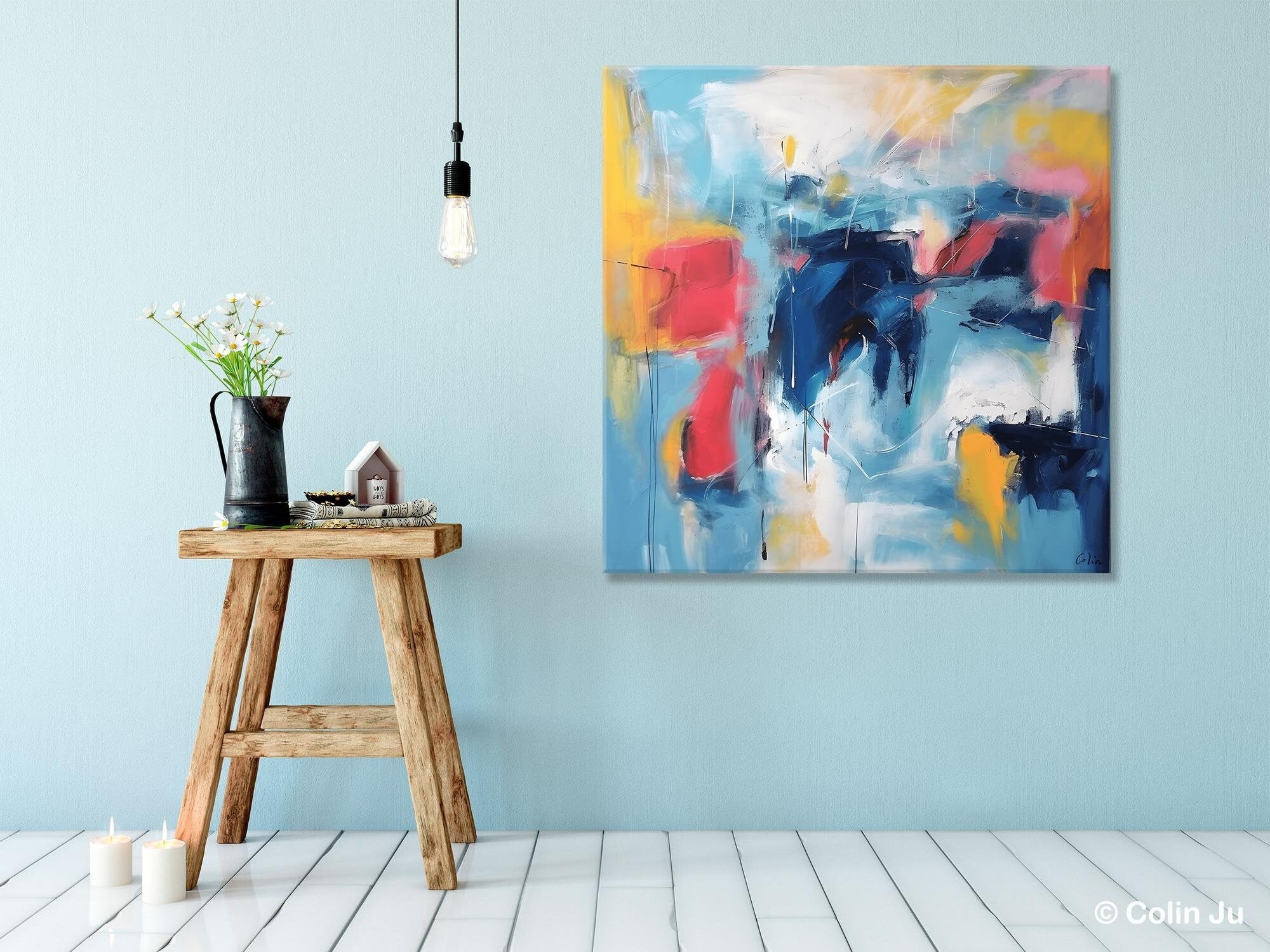 Abstract Paintings for Bedroom Wall Decor | Original Modern Canvas Art | Large Contemporary Acrylic Artwork | Buy Handmade Paintings Online | Perfect for Living Room, Office & Home Interior Design
