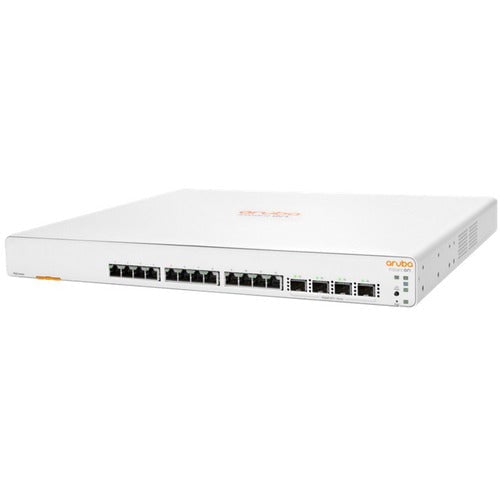 Aruba Instant On 1960 12XGT 4SFP+ 12-Port Managed 10 Gigabit Ethernet Switch - 10GBase-T, 10GBase-X, Layer 2, Modular Design, 80W Power - Supports Rack, Wall, Table & Under Table Mount - Ideal for Data Centers, Office Networks & High-Speed Connectivity