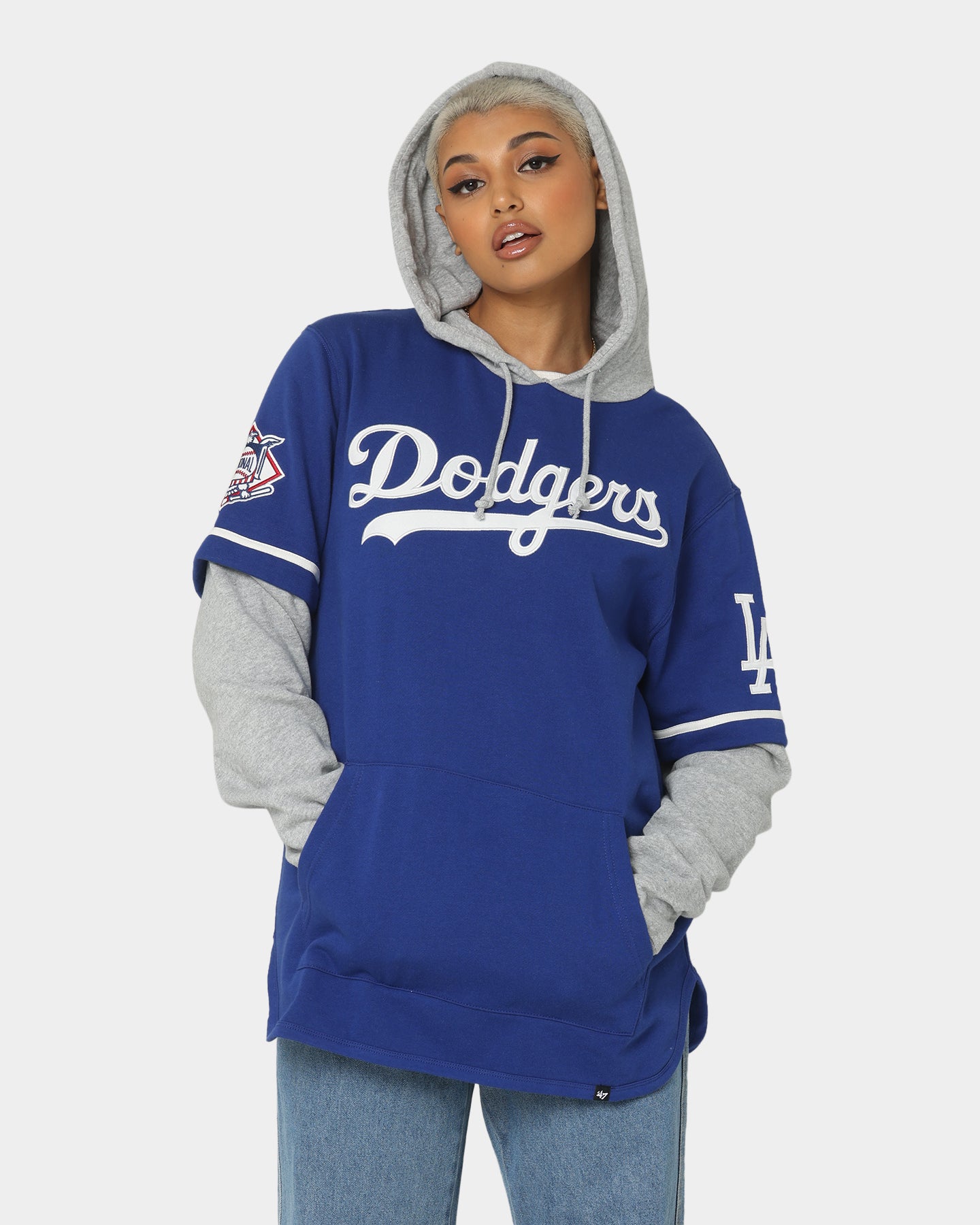 47 Brand Los Angeles Dodgers Shortstop Hoodie - Royal Blue Baseball Fan Hooded Sweatshirt for Men & Women | Game Day, Casual Wear & Outdoor Activities