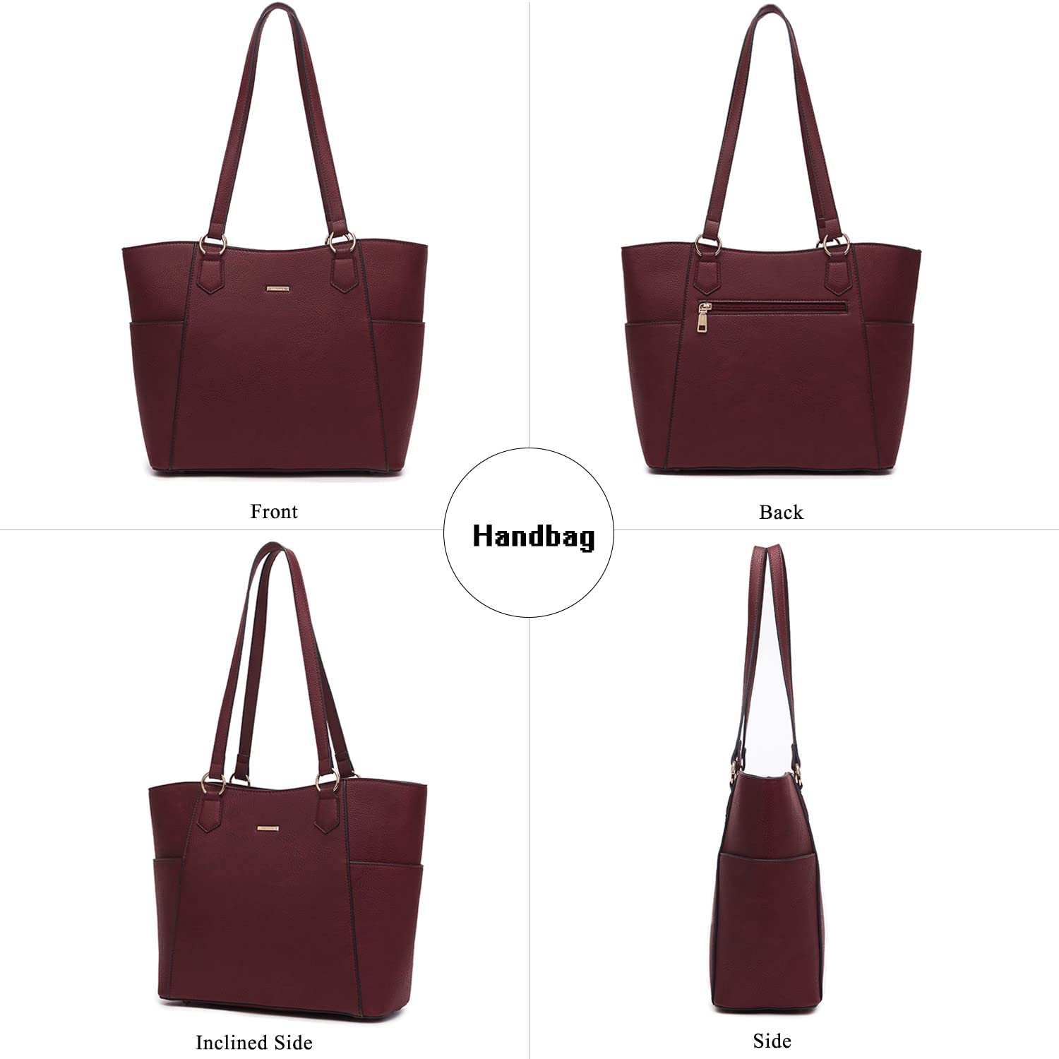 Stylish Women's Tote Handbags with Wallet Set - Large Shoulder Bags & Crossbody Purses for Work, Travel & Everyday Use
