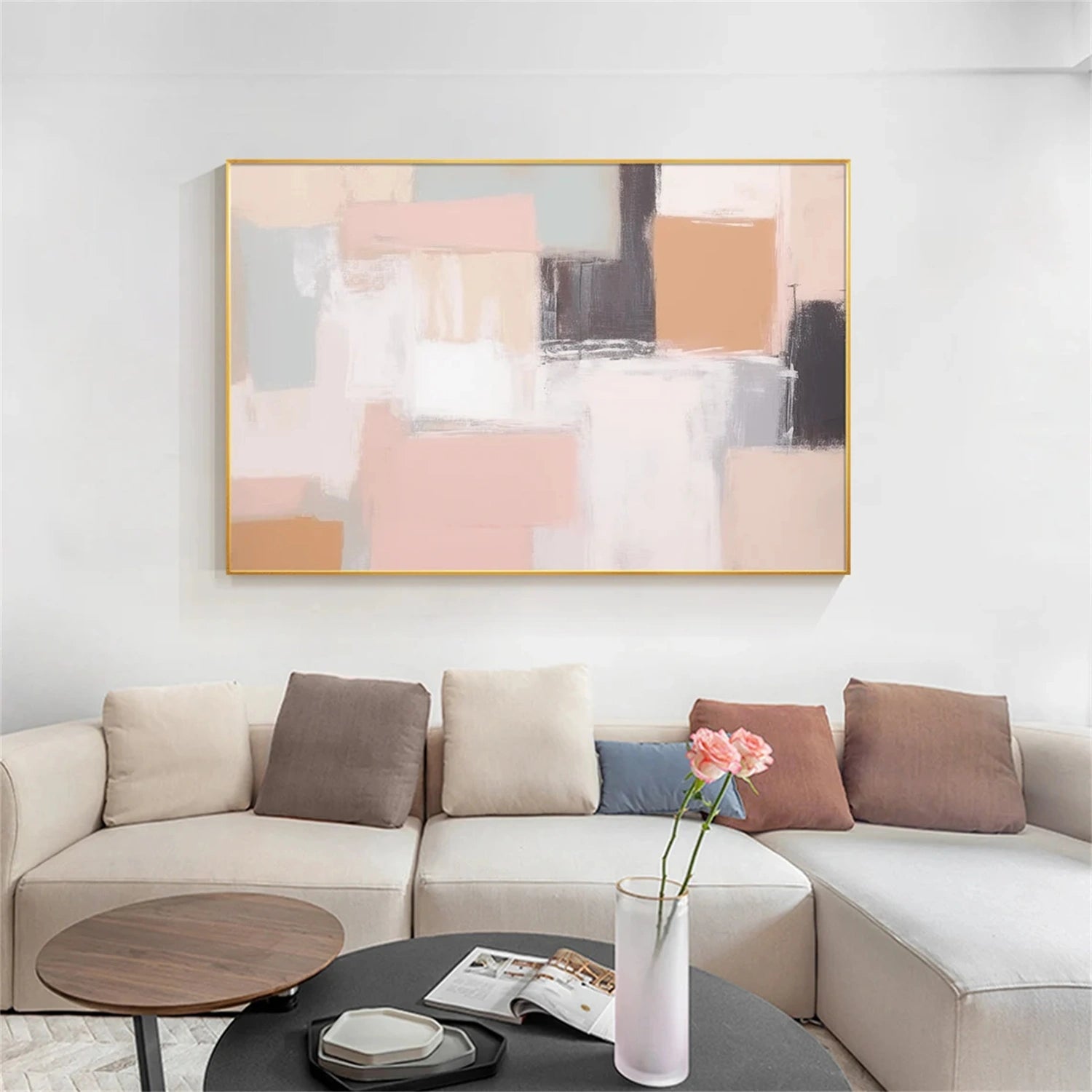 Abstract Painting #AB 296 - Modern Wall Art for Home & Office Decor | Large Canvas Artwork for Living Room, Bedroom, or Workspace