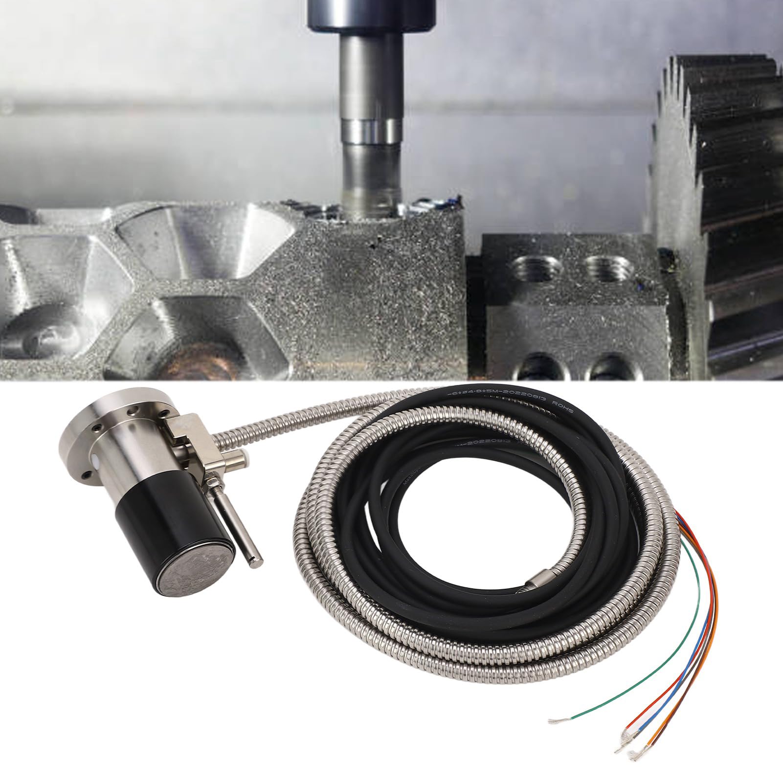 Automatic CNC Tool Setting Gauge - 6 Wire Normally Open Touch Tool Setter DC 24V for Engraving Machines | Precision Measurement Accessory for CNC Lathes, Milling & Engraving Work
