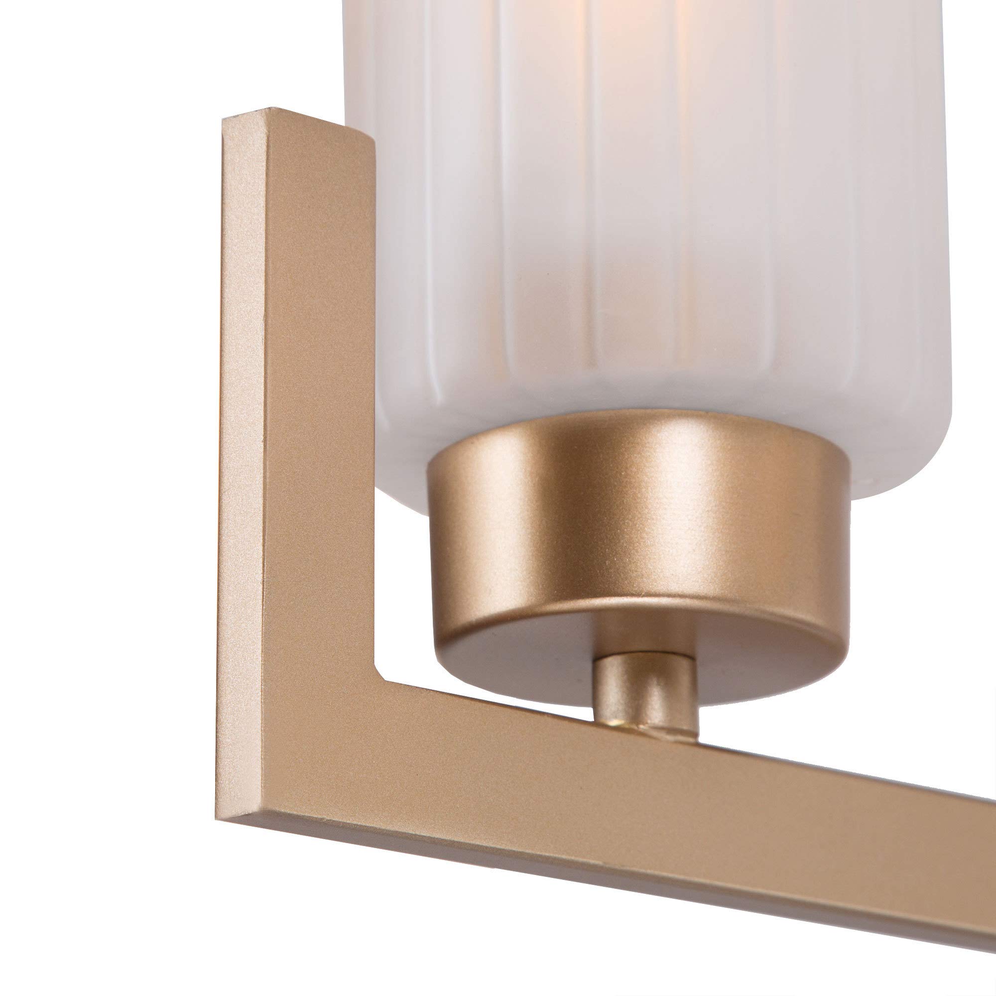 6-Light Gold Chandelier with White Frosted Glass Shades - Modern Crystal Ceiling Light Fixture for Dining Room, Living Room, Kitchen & Bedroom - Perfect for Home Decor, Wedding & Restaurant Lighting