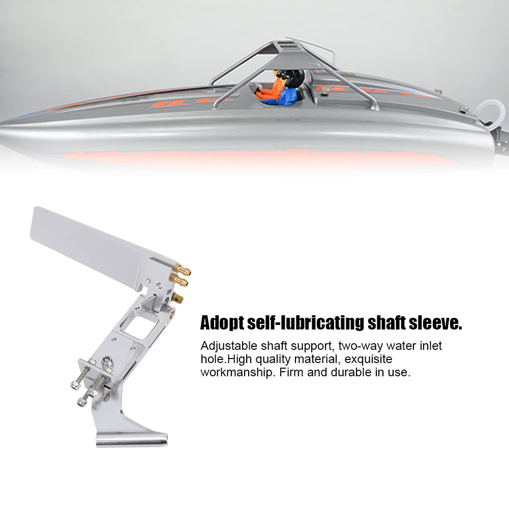 Wosune RC Boat Replacement Parts, Lightweight Silver RC Boat Rudder, Self-Lubricating Anti-Corrosion Shaft Sleeve for DIY RC Boat Toys - Perfect for Kids' RC Boat Repair & Remote Control Boat Hobby Projects