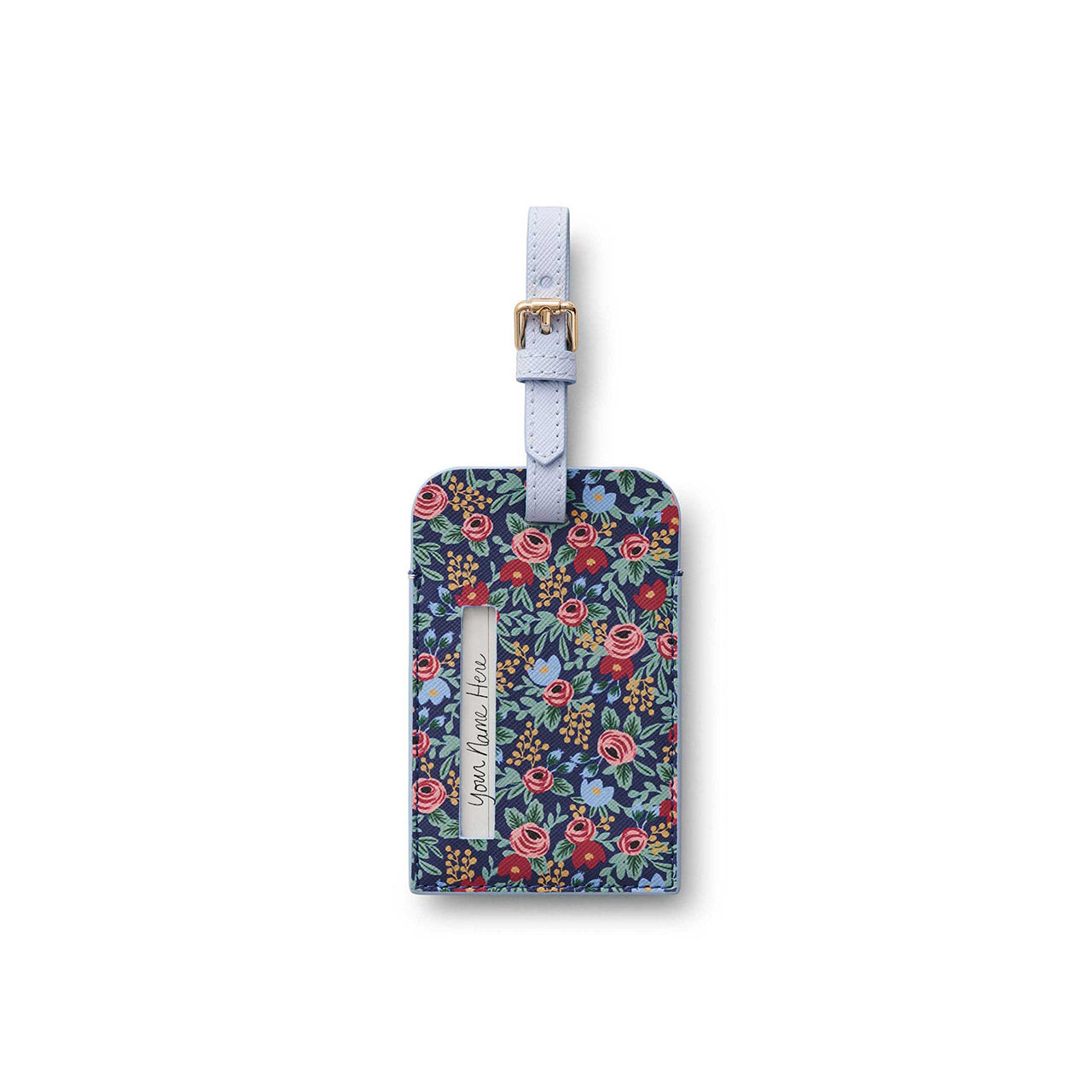 Personalized Rose Flower Luggage Tag - Durable Travel ID Tag for Suitcases & Bags - Perfect for Airports, Cruises & Business Trips