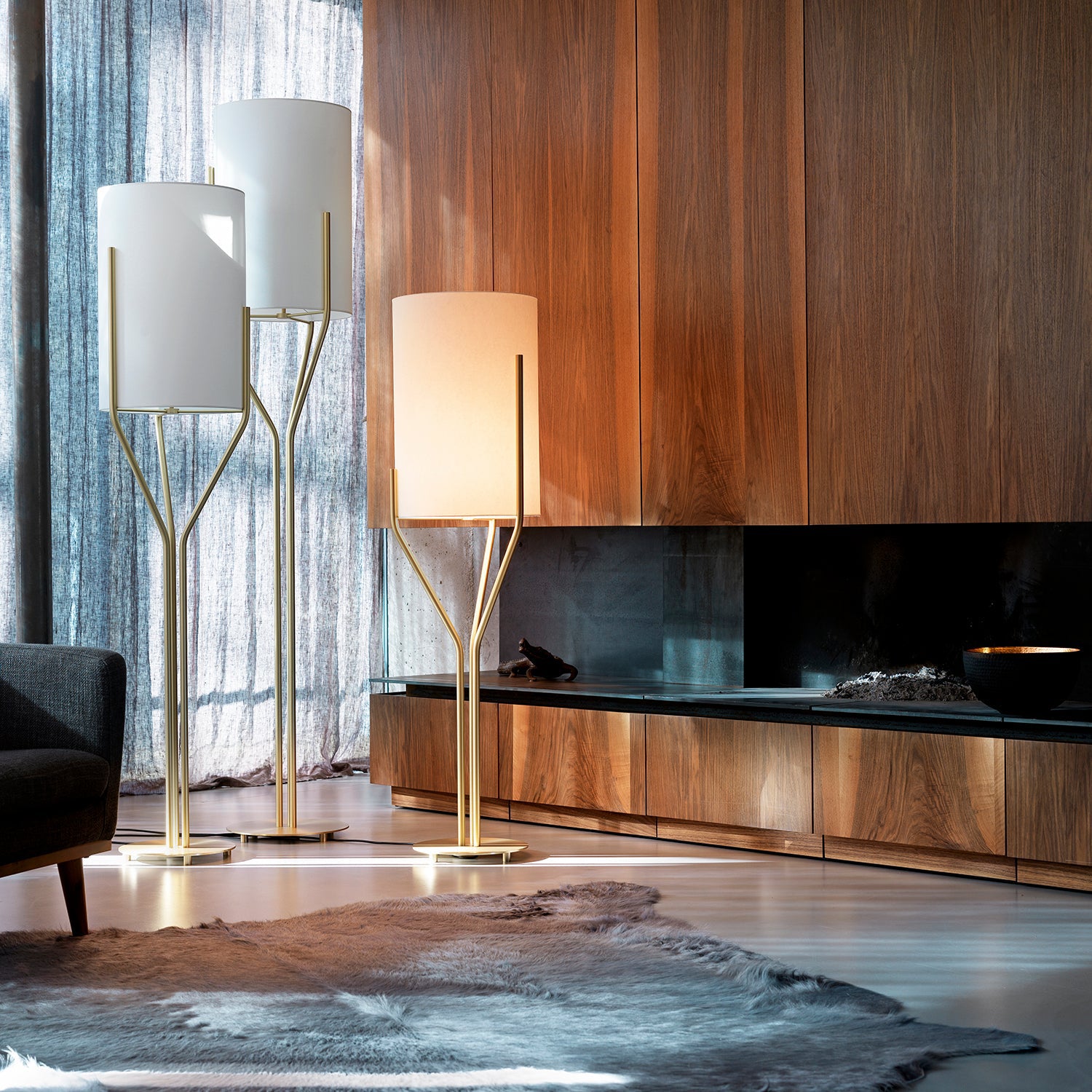 Modern Arborescence Floor Lamp - Adjustable Height LED Standing Light for Living Room, Bedroom & Office - Energy Efficient Home Decor Lighting for Reading & Relaxation
