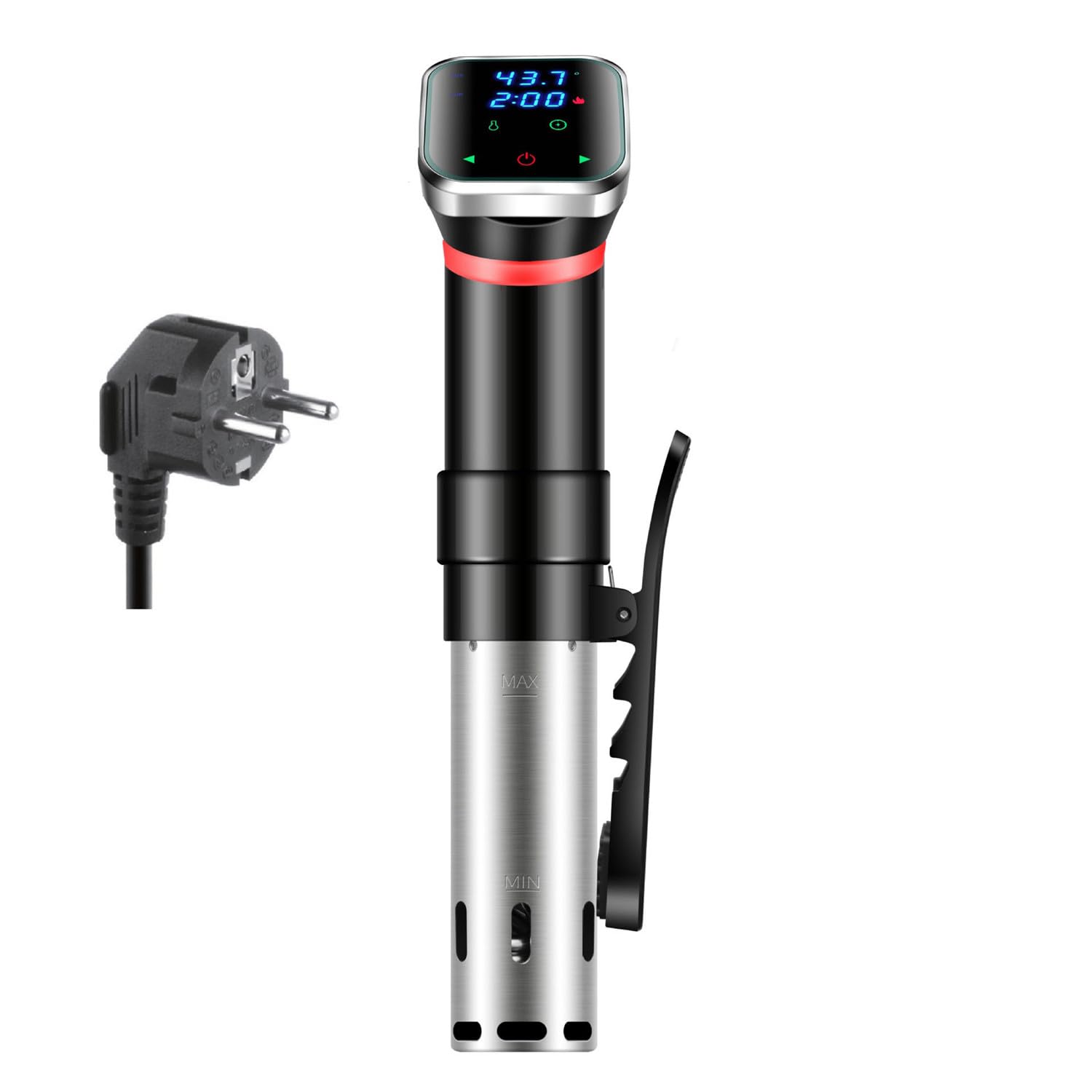 Ranzivoo 1100W Ultra Quiet Sous Vide Precision Cooker - Stainless Steel Immersion Circulator with Touch Control & Accurate Temperature for Home Kitchen, Restaurant, Meal Prep & Sous Vide Cooking