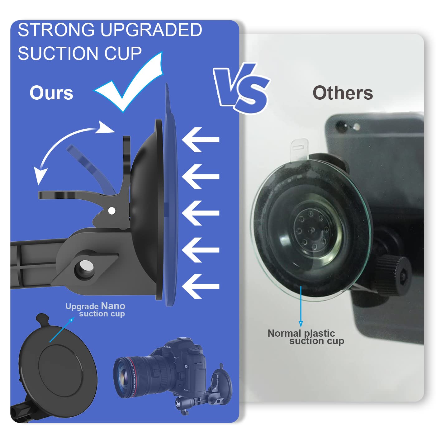 Suction Cup Mirror Phone Holder with Light - Universal Travel Wall Mount for Makeup, Content Creation & Selfies - Adjustable Mirror Tripod for Bathroom, Kitchen & Vanity - Works on All Smooth Surfaces (Perfect for Vloggers, Beauty Tutorials & Home Use)