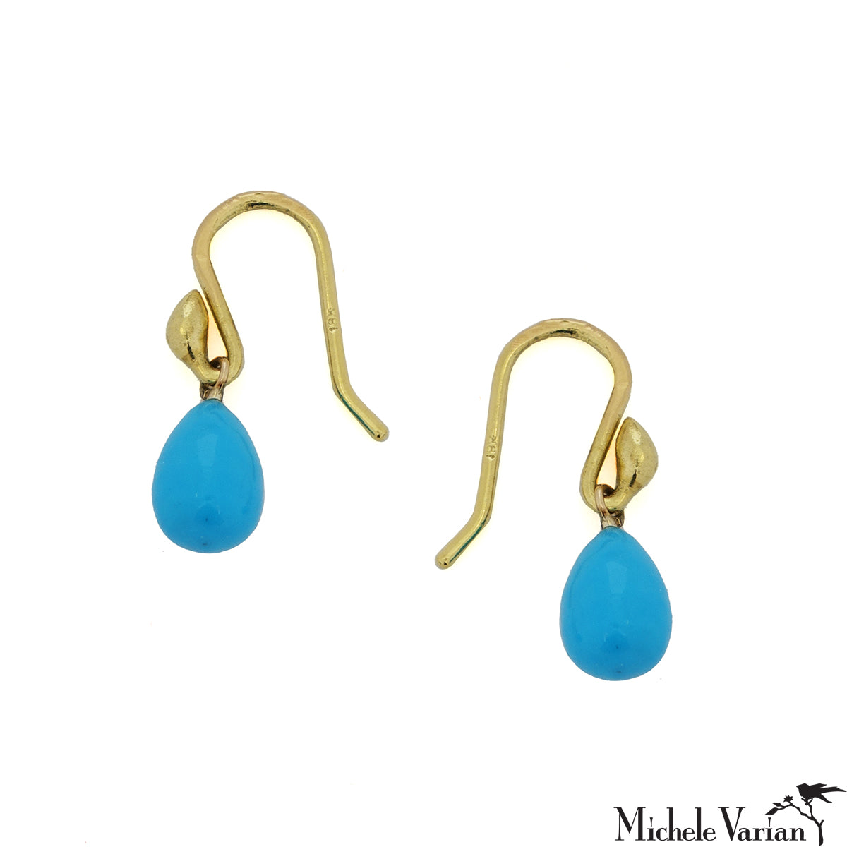 Turquoise Robin Egg Stud Earrings for Women - Handmade Dangle Jewelry for Casual Wear & Gift Giving
