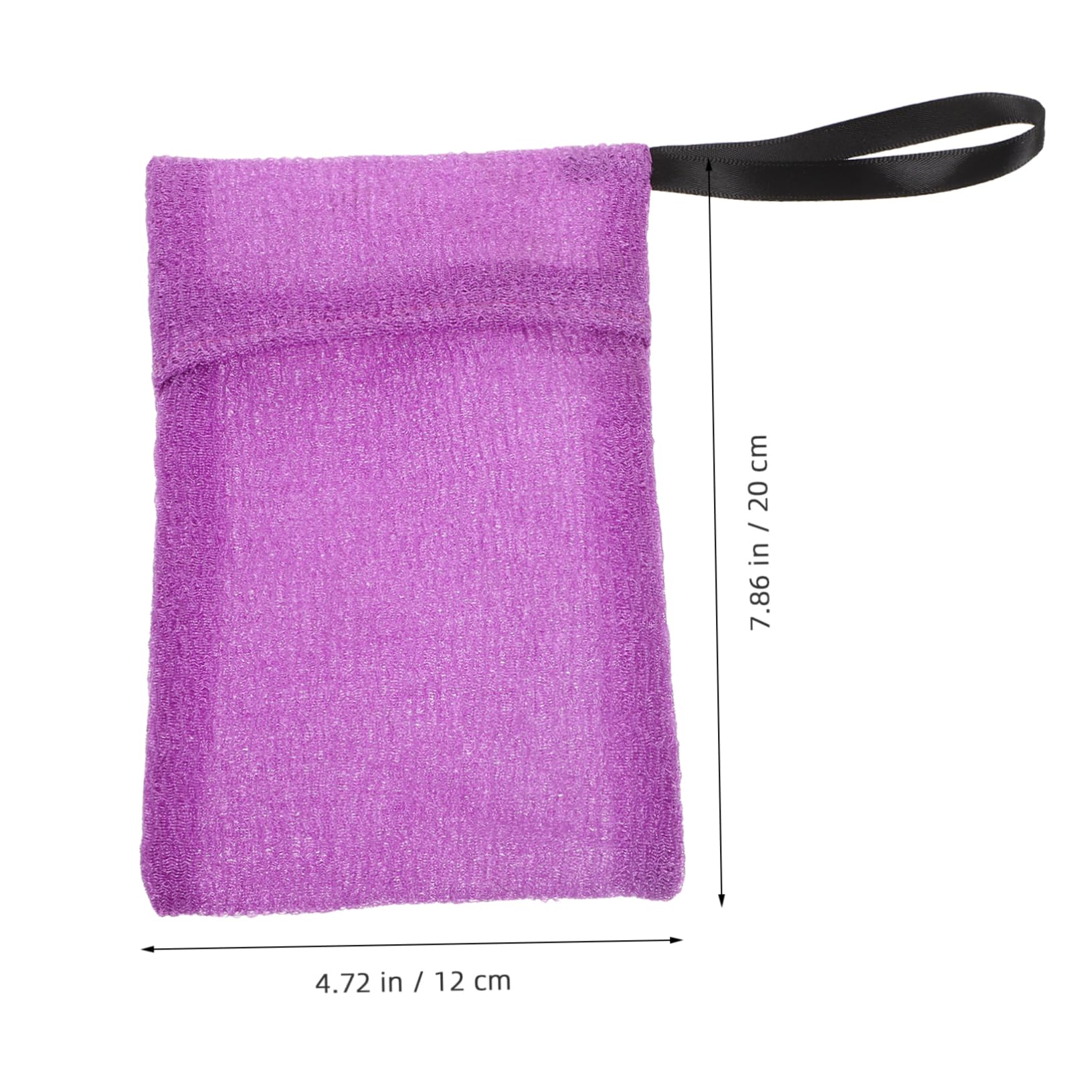 FRCOLOR Leak Proof Soap Travel Case - Purple Nylon Soap Pouch & Scrubber for Homemade Soap, Shampoo Bars | Perfect for Camping, Gym, Travel & Home Use