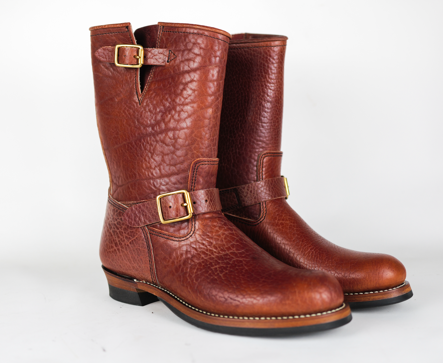 Premium Y'2 Leather Bullhide Engineer Boots for Men - Durable Work & Motorcycle Riding Boots - Perfect for Outdoor, Construction & Biker Lifestyle