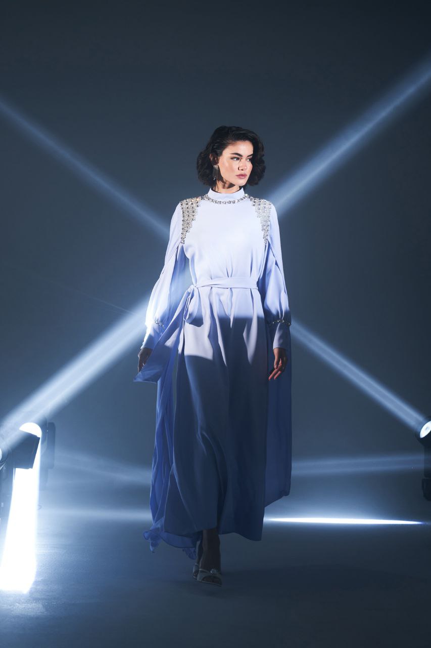 Luxury Beaded Abaya Gowns for Women - Elegant Cape Sleeve Evening Dresses for Special Occasions, Weddings & Formal Events