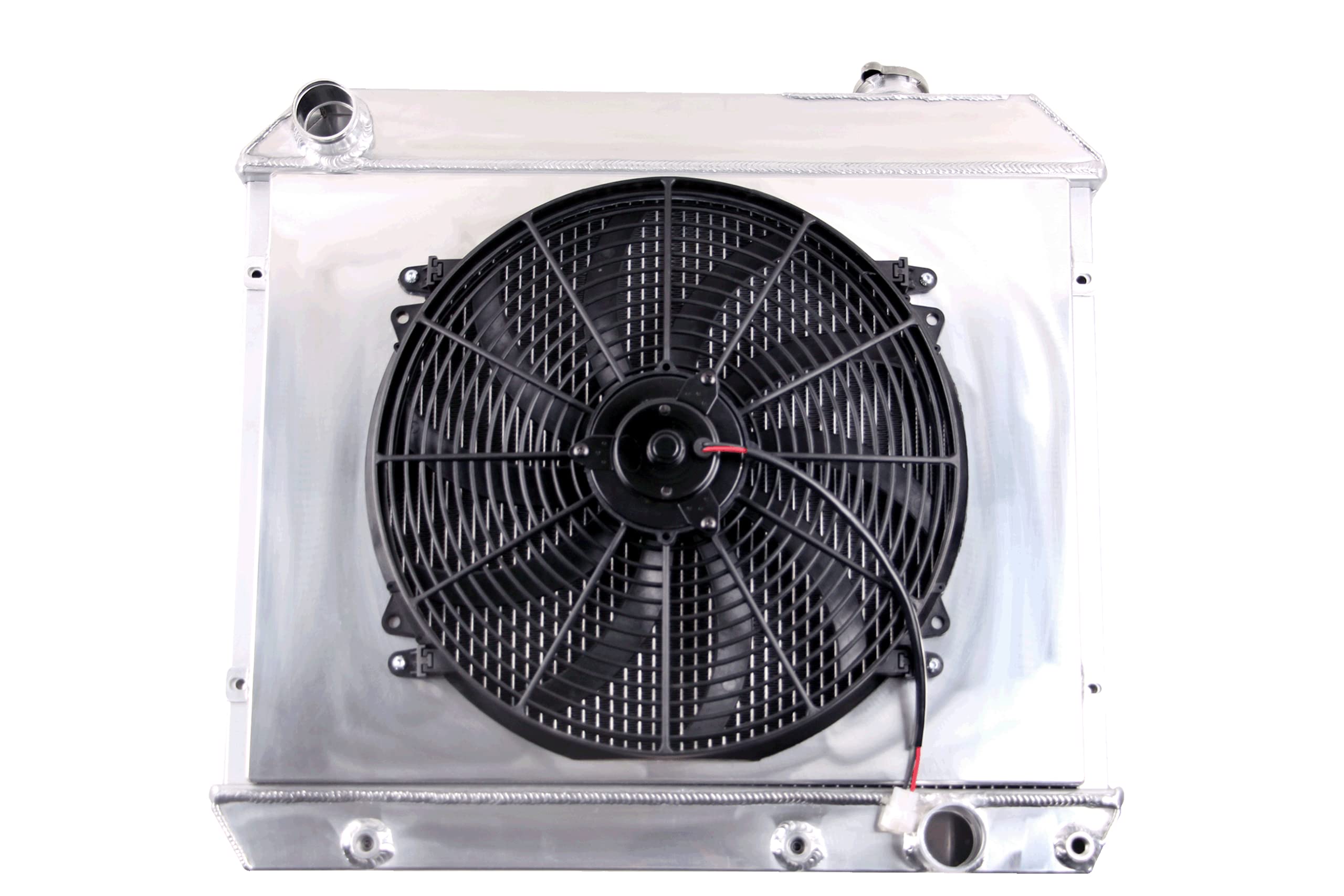 High-Performance 3 Row Aluminum Radiator with Shroud & Fan - Compatible with 1963-1966 Chevy C10/C20/C30 Trucks - 25