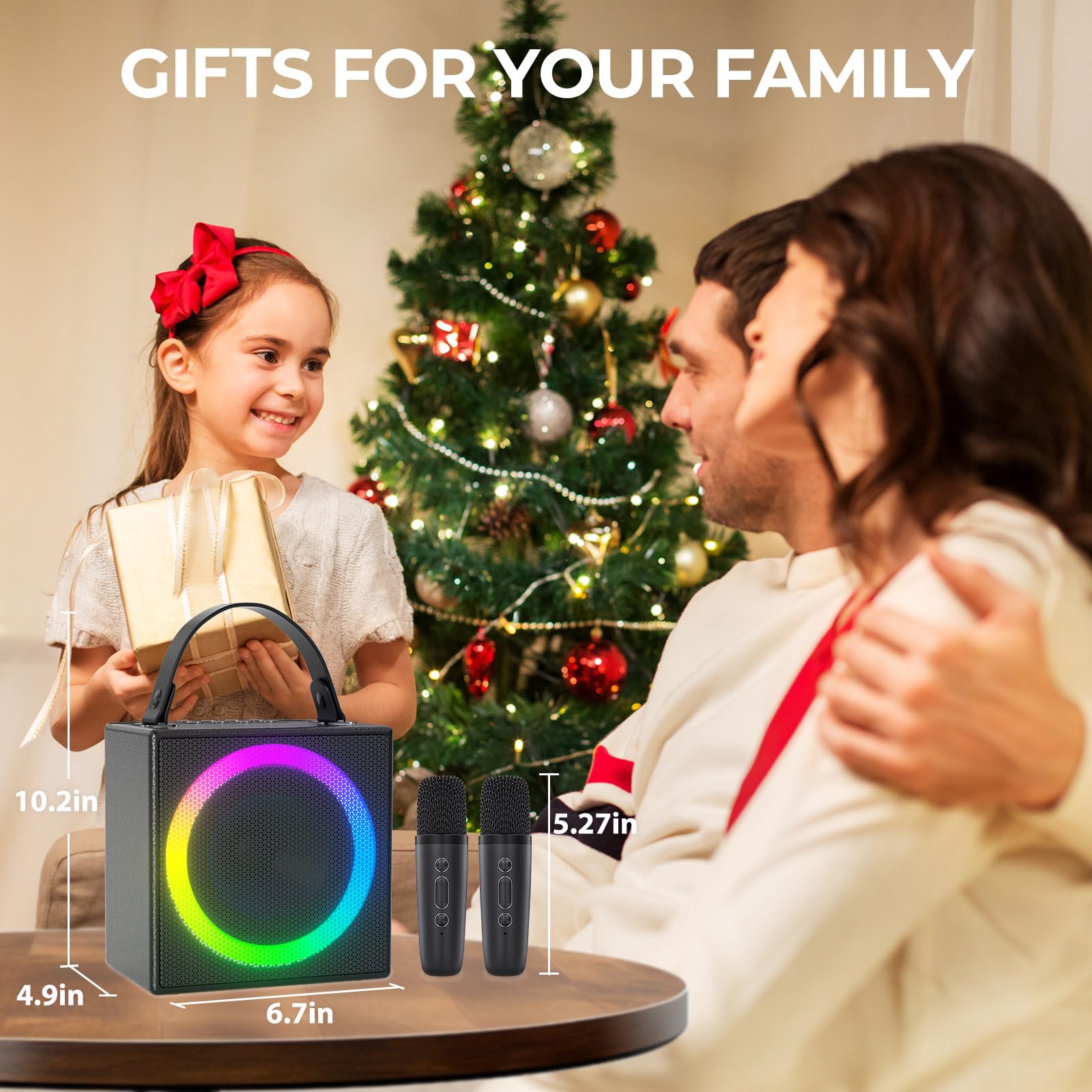 Verkstar 2024 Upgraded Portable Karaoke Machine with Bluetooth, Dual Wireless Microphones & Storage - Perfect for Home Parties, Kids Singing, and Birthday Gifts for Boys & Girls | Indoor/Outdoor Entertainment System