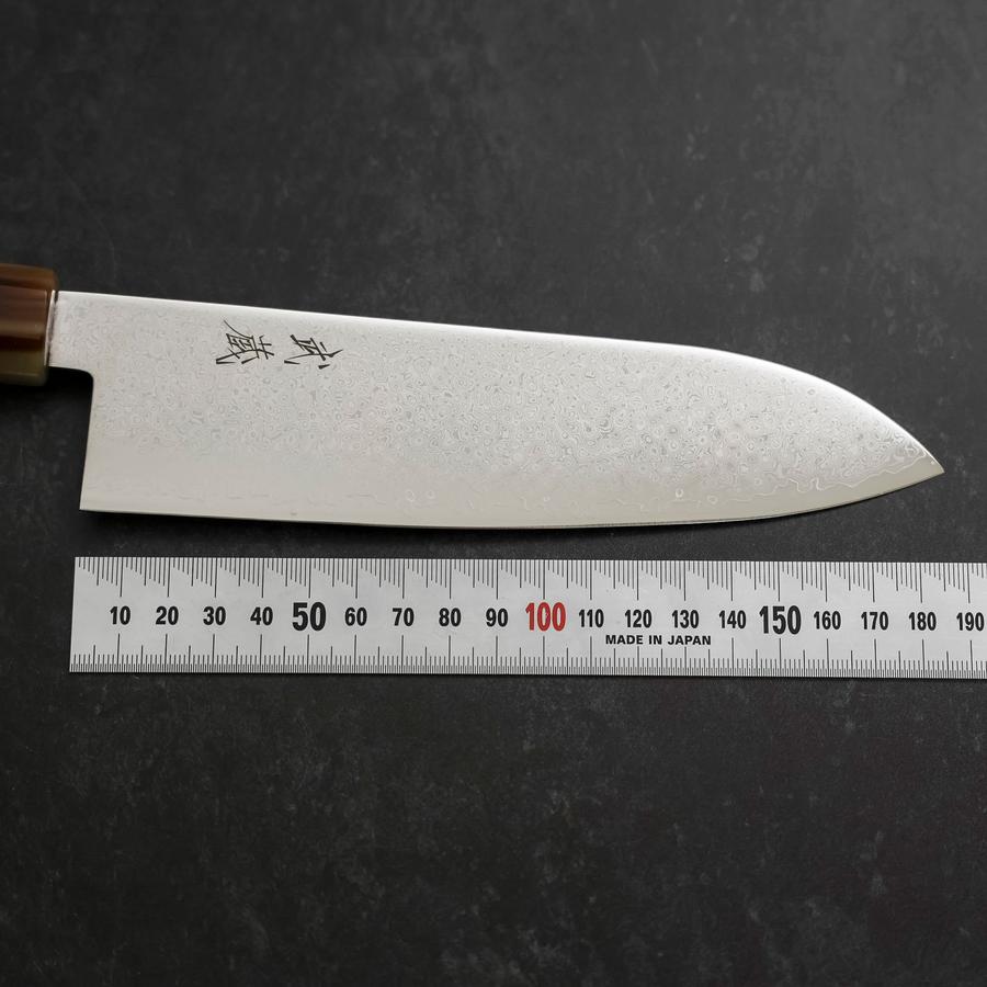 Premium Santoku Knife 180mm - VG-10 Damascus Steel Blade with Buffalo & Light Pink Maple Handle - Perfect for Slicing, Dicing & Chopping Vegetables, Meat & Fish - Ideal for Home Chefs & Professional Kitchens