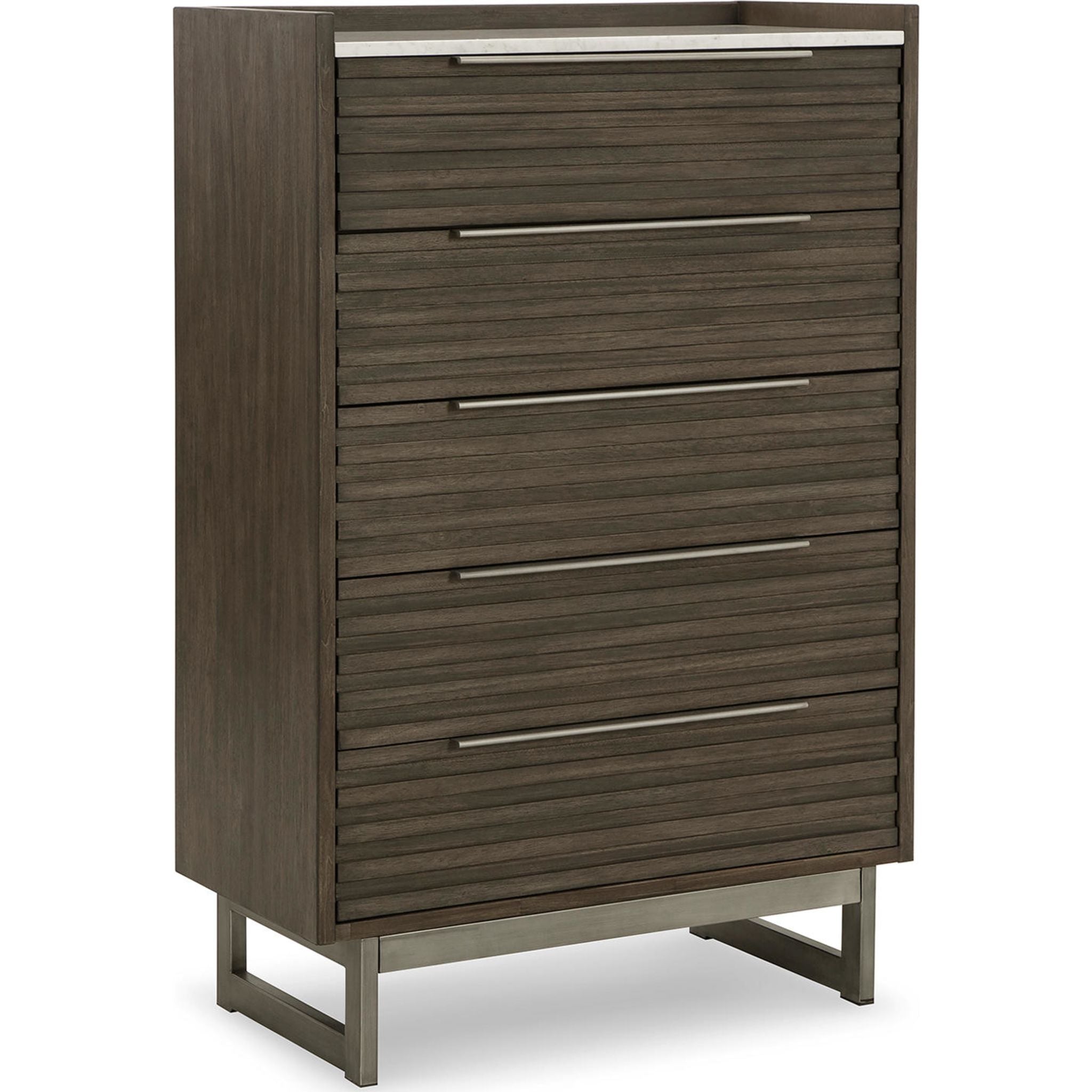 Arkenton Chest - Grayish Brown & White Wooden Storage Box for Home, Office, and Bedroom Organization