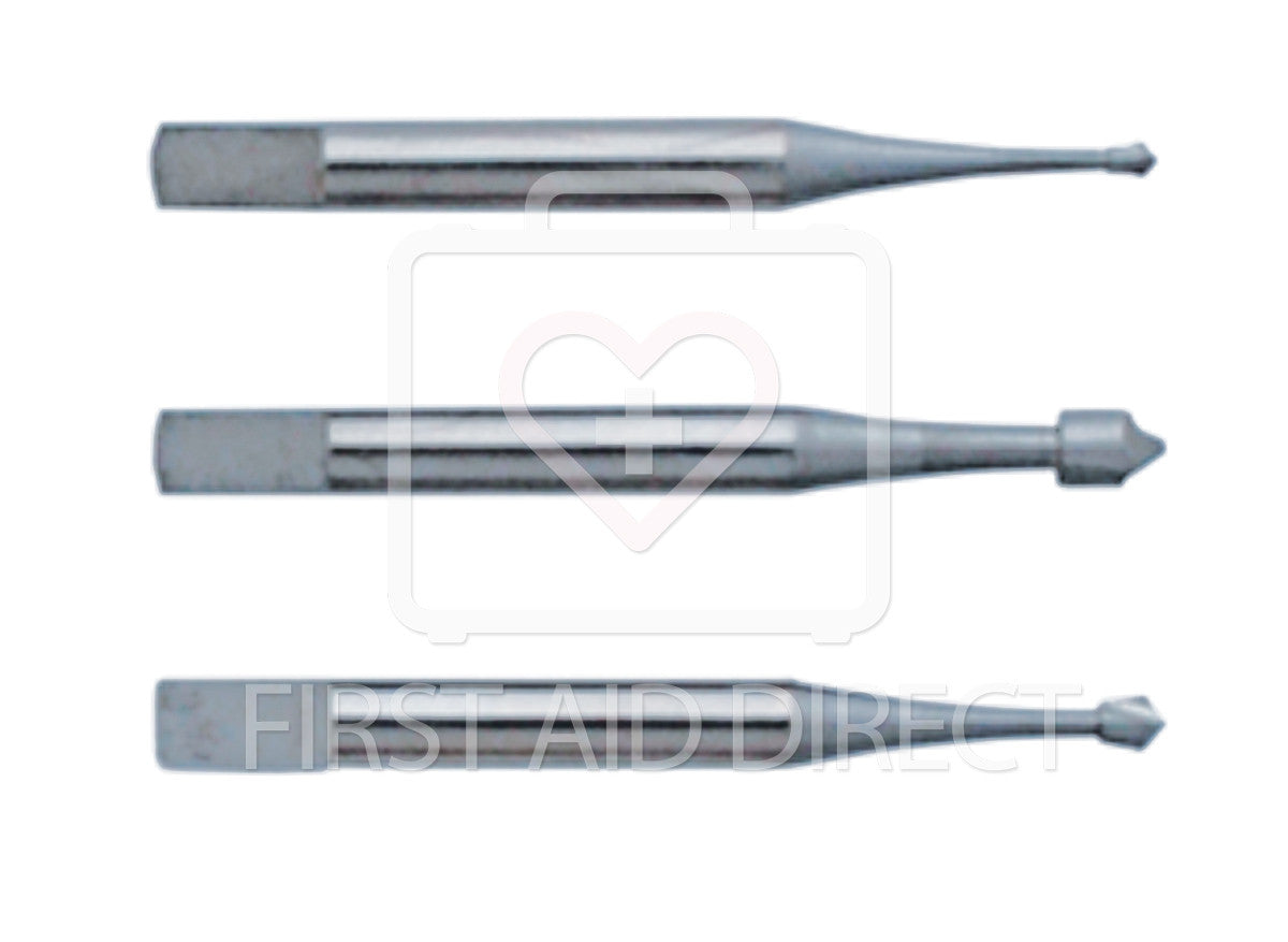 Professional Nail Drill Replacement Bits Set of 3 - High Quality Manicure Pedicure Tools for Salon & Home Use - Perfect for Acrylic, Gel, and Natural Nails