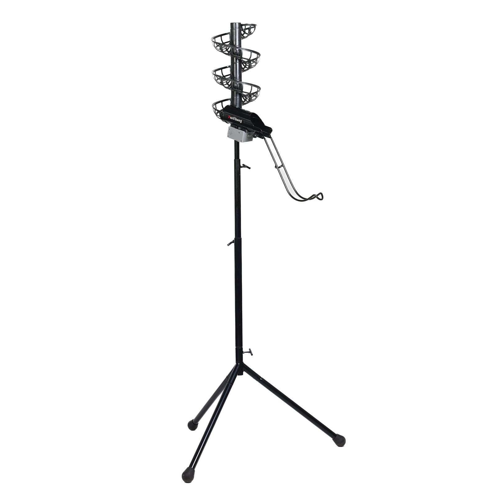 2 in 1 Automatic Baseball Pitching Machine & Soft Toss Trainer - 777BH-B with Adjustable Height, Extendable Ball Stacker & Removable Chute | Perfect for Backyard Practice, Team Training & Baseball Drills