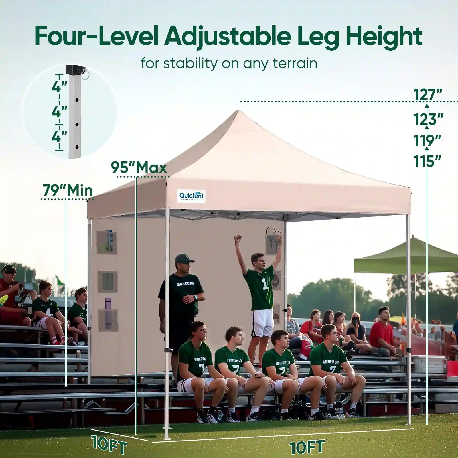 Heavy Duty Commercial Pop Up Canopy Tent - Waterproof Instant Shelter for Outdoor Events, Parties, Markets & Camping