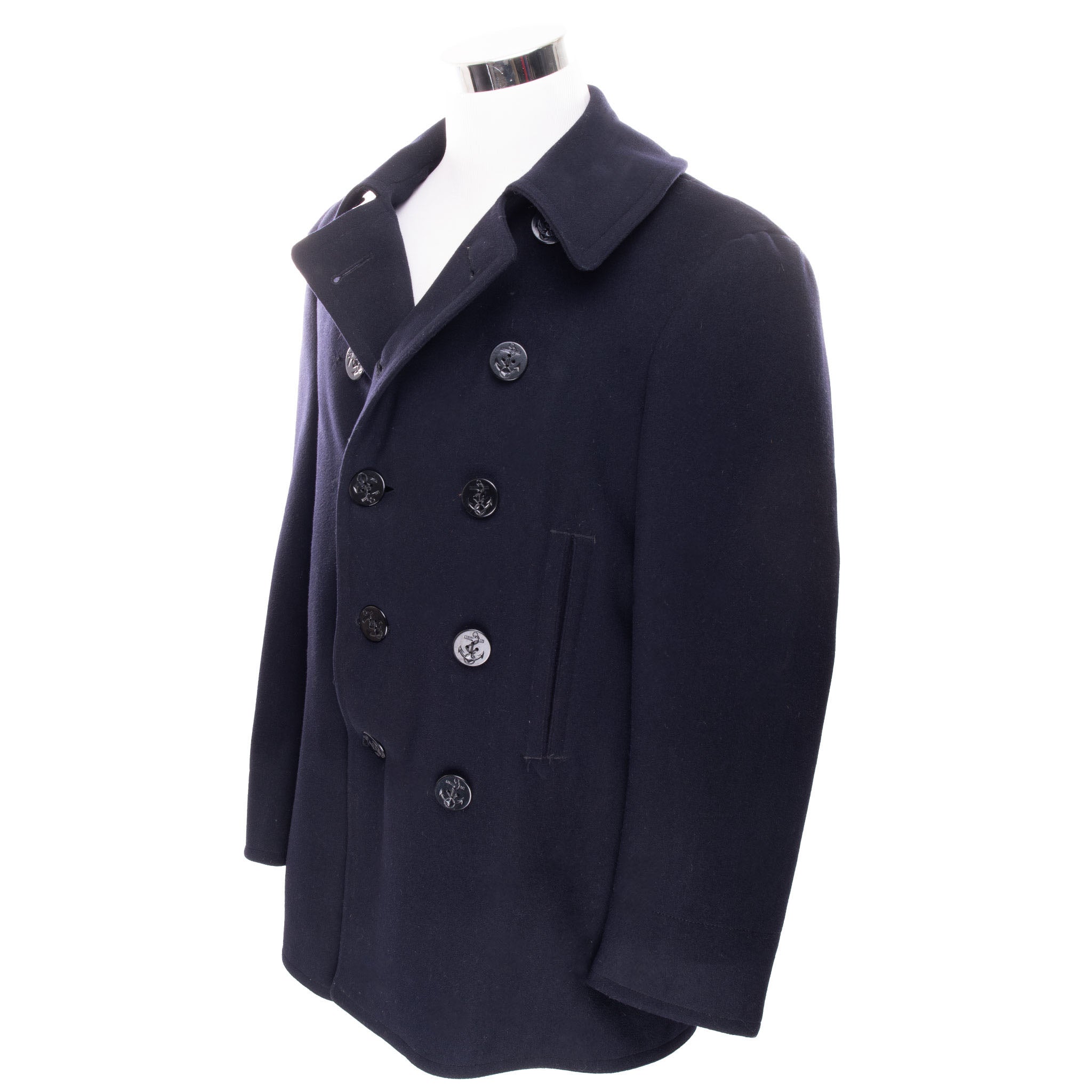 Vintage US Navy Peacoat WW2 Size 40 - Authentic USN Naval Factory Coat for Men | Perfect for Military Reenactments, Historical Events & Winter Fashion