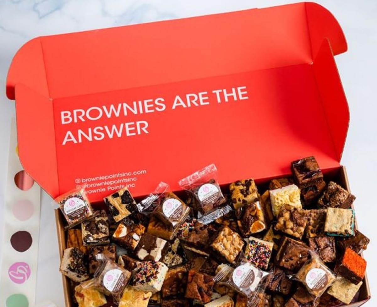 Brownie Points Baby Brownies - 75 Individually Wrapped Gourmet Chocolate Fudge Brownies | Fresh Baked from Scratch with Fine Ingredients | Perfect for Gift Boxes, Baskets & Special Occasions | Delicious Sweet Dessert for Parties, Holidays & Corporate Gifts