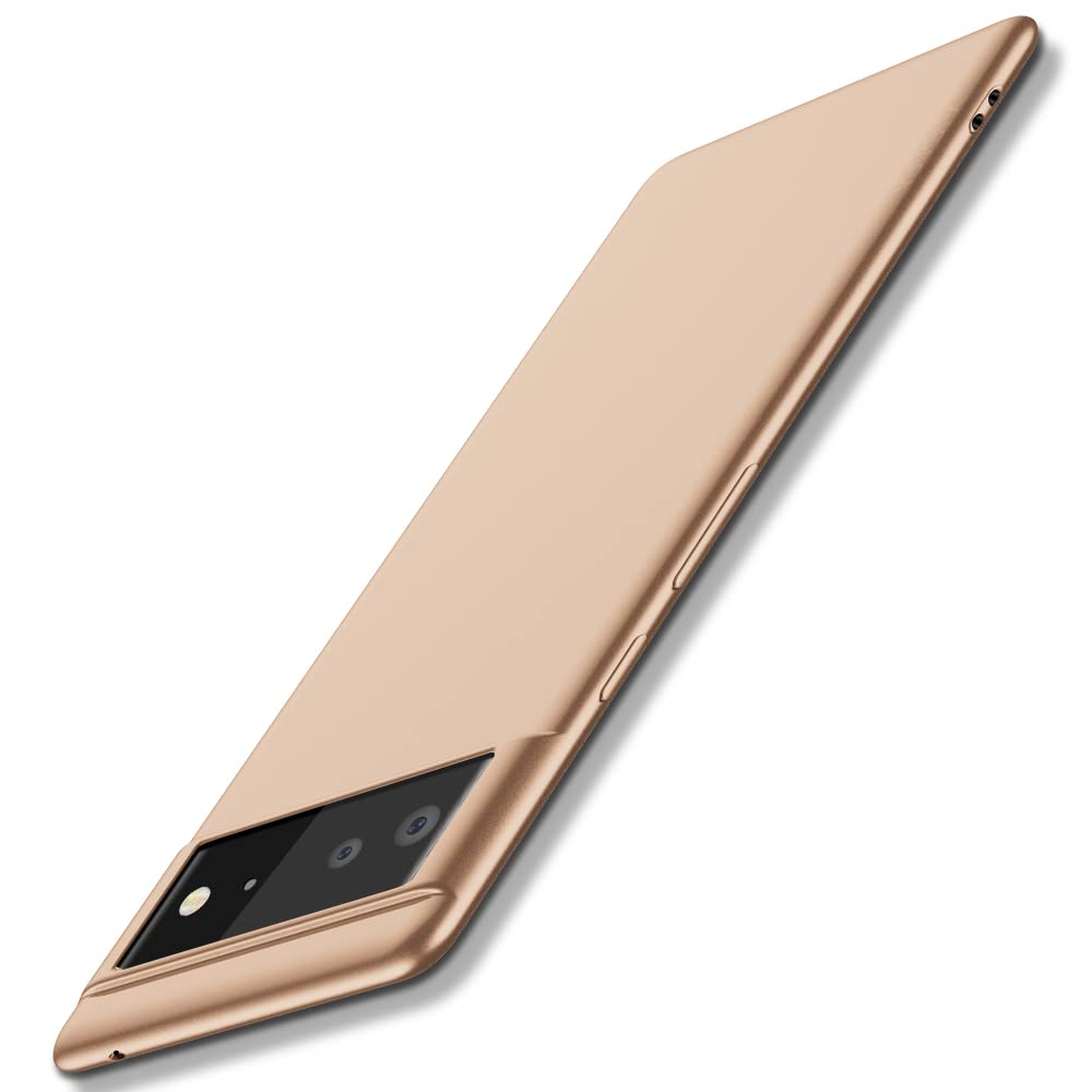 Ultra-Thin Slim Fit Pixel 6 Case - Soft Flexible TPU with Matte Finish | Lightweight Protective Phone Cover for Google Pixel 6 (Gold) | Perfect for Everyday Use, Work & Travel Protection