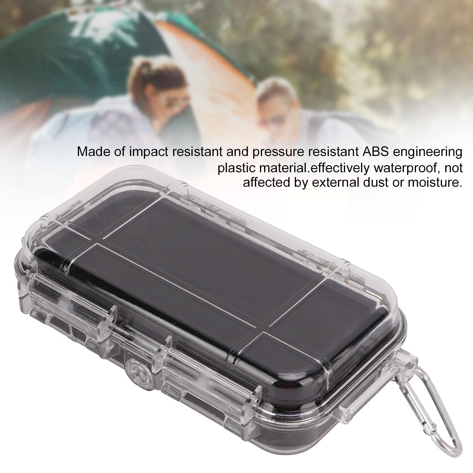 Waterproof Survival Storage Box - Shockproof Plastic Container with Shock Absorption Liner, Transparent Outdoor Dry Airtight Case for Camping, Hiking, Emergency Preparedness & Outdoor Adventures | Perfect for Storing First Aid Kits, Electronics & Survival Gear