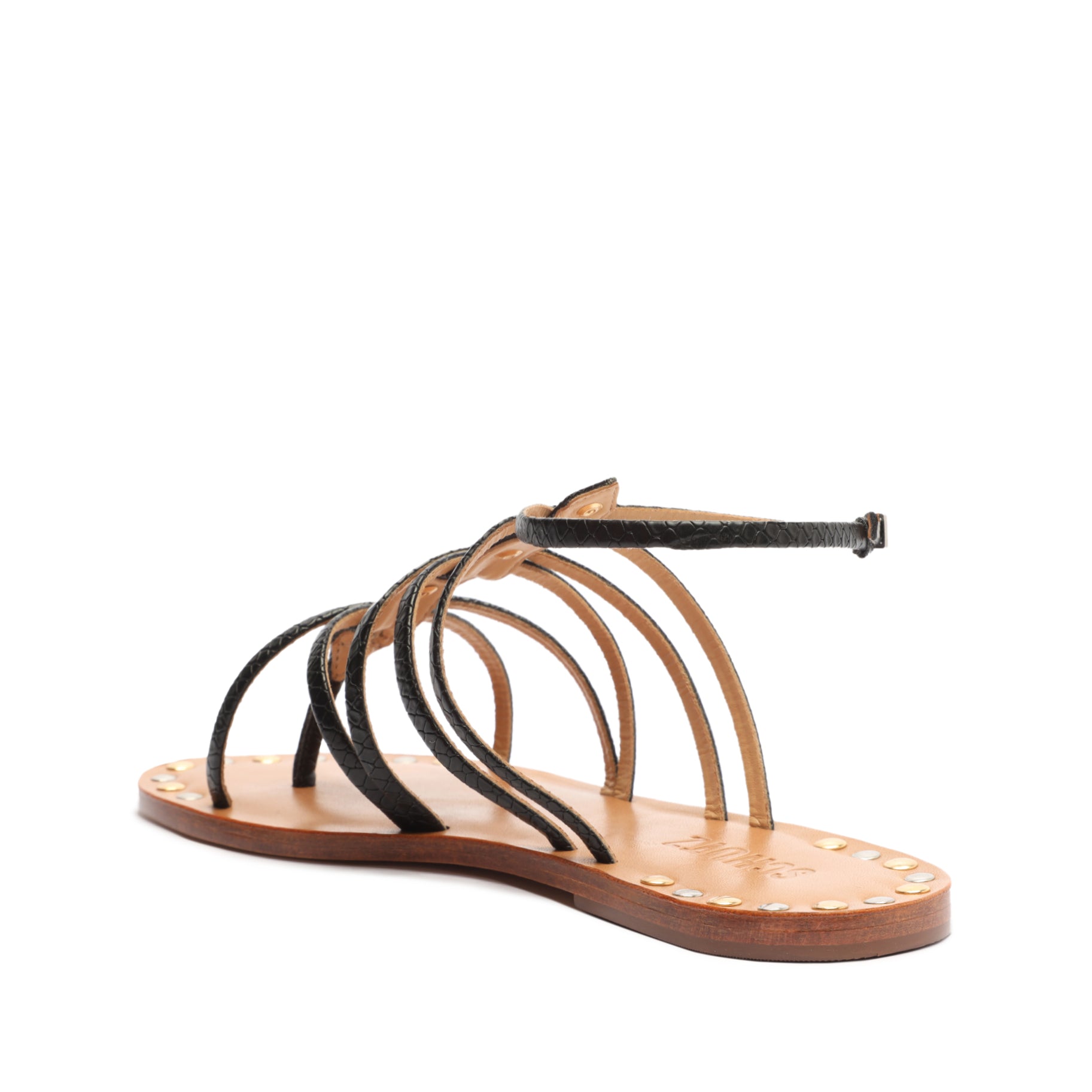 Malaya Women's Casual Snake Embossed Leather Sandals - Comfortable Slip-On Summer Shoes for Beach, Vacation & Everyday Wear