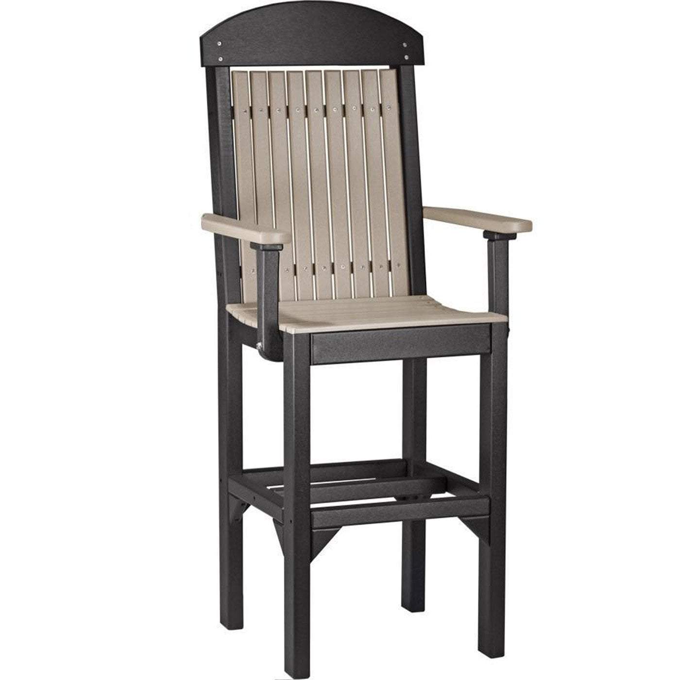 Eco-Friendly Recycled Plastic Captain Chair with Cup Holder - Durable Outdoor & Indoor Seating for Patio, Deck, Camping, and RV Use