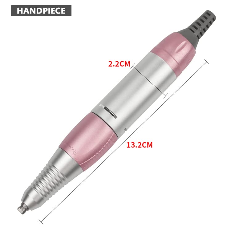 Electric Nail Drill Replacement Handle - Professional Manicure & Pedicure Tool for Acrylic & Gel Nails - Pink Handpiece for Nail Polishing, Shaping & Grinding - Perfect for Home & Salon Use