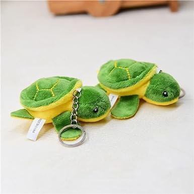 Cute Green Mini Tortoise Keychain - Soft Plush Sea Turtle Pendant for Birthday Gifts, Car Accessories & Bag Decor | Perfect for Kids, Animal Lovers & Beach-Themed Parties