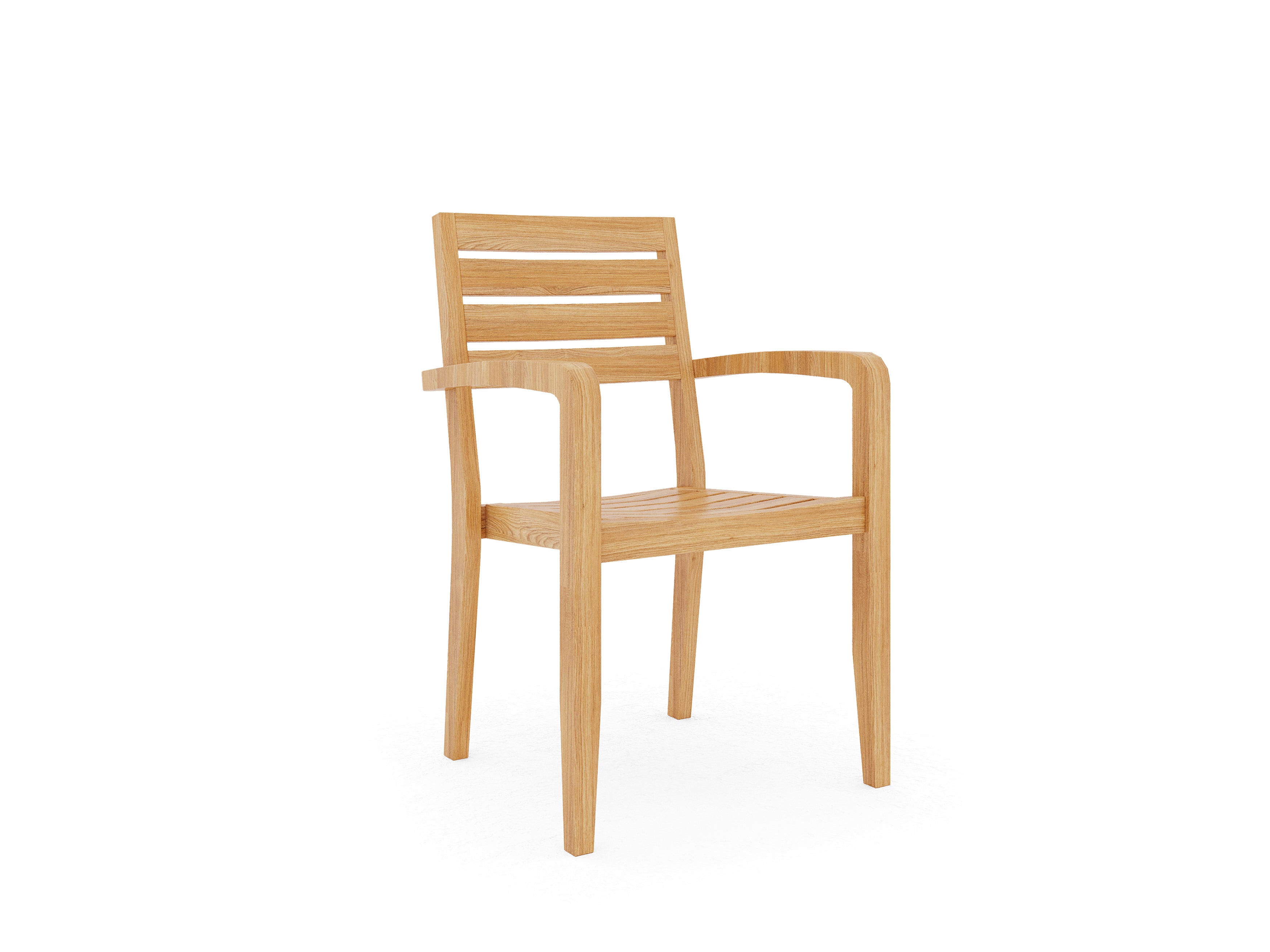 Louvel 5-Piece Rectangular Teak Outdoor Dining Set with Extendable Table & Stacking Armchairs – Perfect for Patio, Garden, Poolside & Backyard Entertaining
