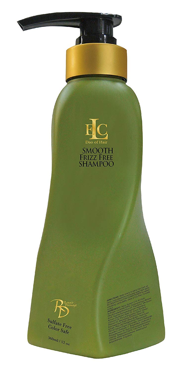 ELC Dao of Hair RD Smooth Frizz Free Shampoo & Conditioner Set - 12 oz Each with Gute Travel Bag (3-Piece Bundle) for Damaged Hair Repair & Salon-Quality Results at Home | Perfect for Travel, Daily Hair Care & Gift Giving