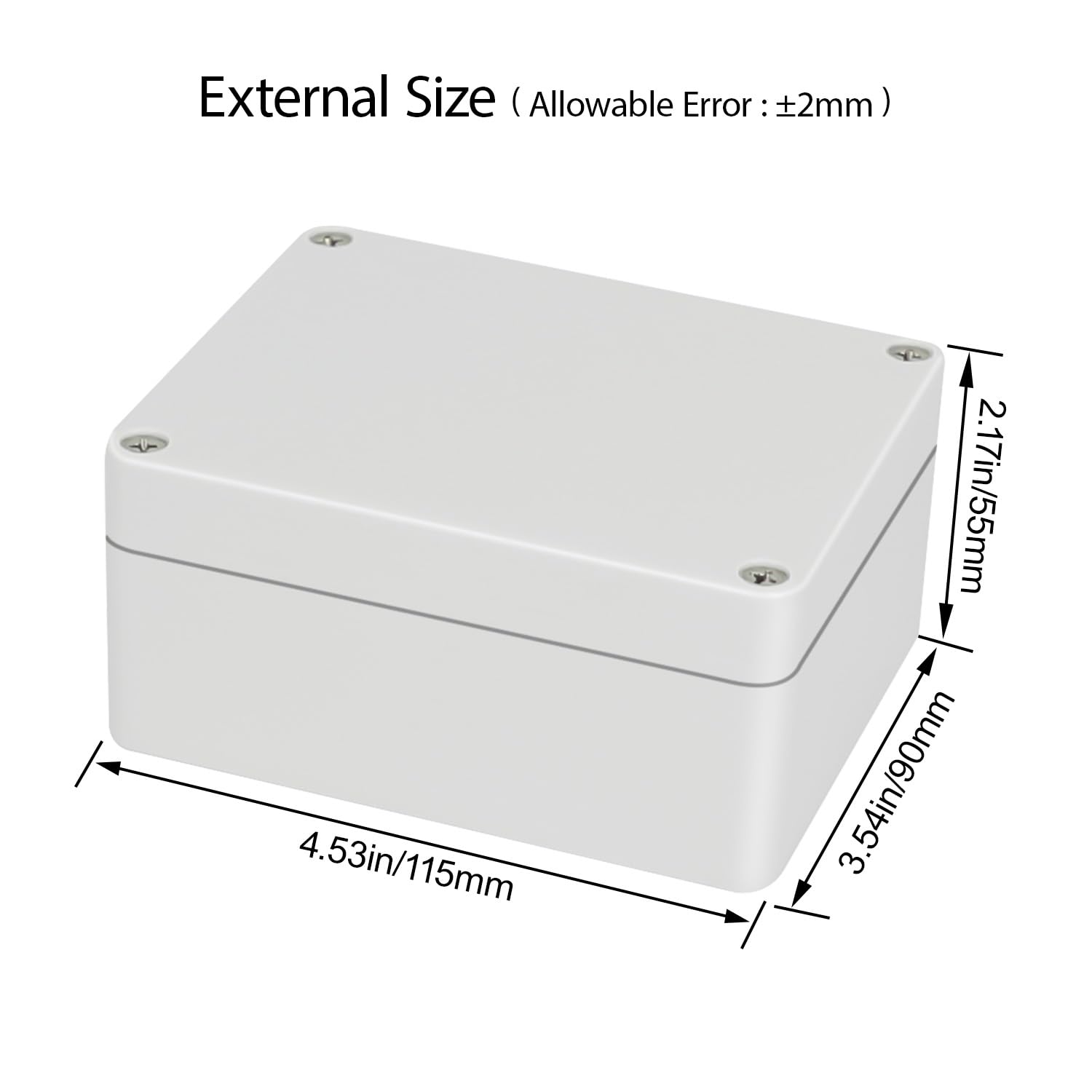 ABS Plastic IP65 Waterproof Electrical Junction Box - 4.53