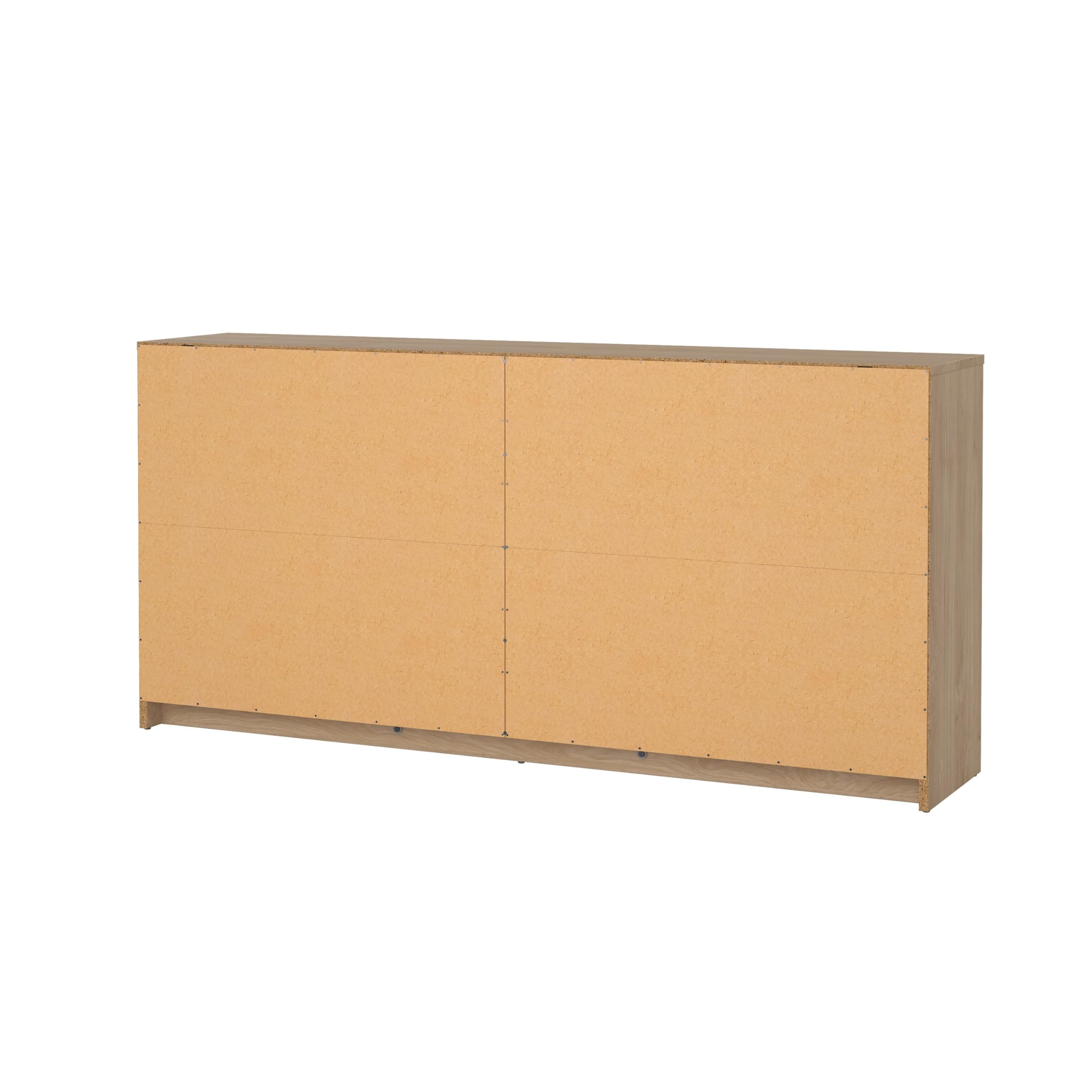 Tvilum 6-Drawer Double Dresser in Jackson Hickory Finish - Stylish Bedroom Storage for Clothes & Accessories
