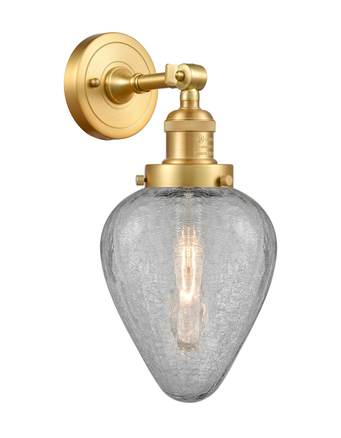 203-SG-G165-LED Bare Bulb 1 Light Cord Set in Satin Gold Finish - Perfect for Vintage Lamps, DIY Lighting Projects, and Home Decor Accents