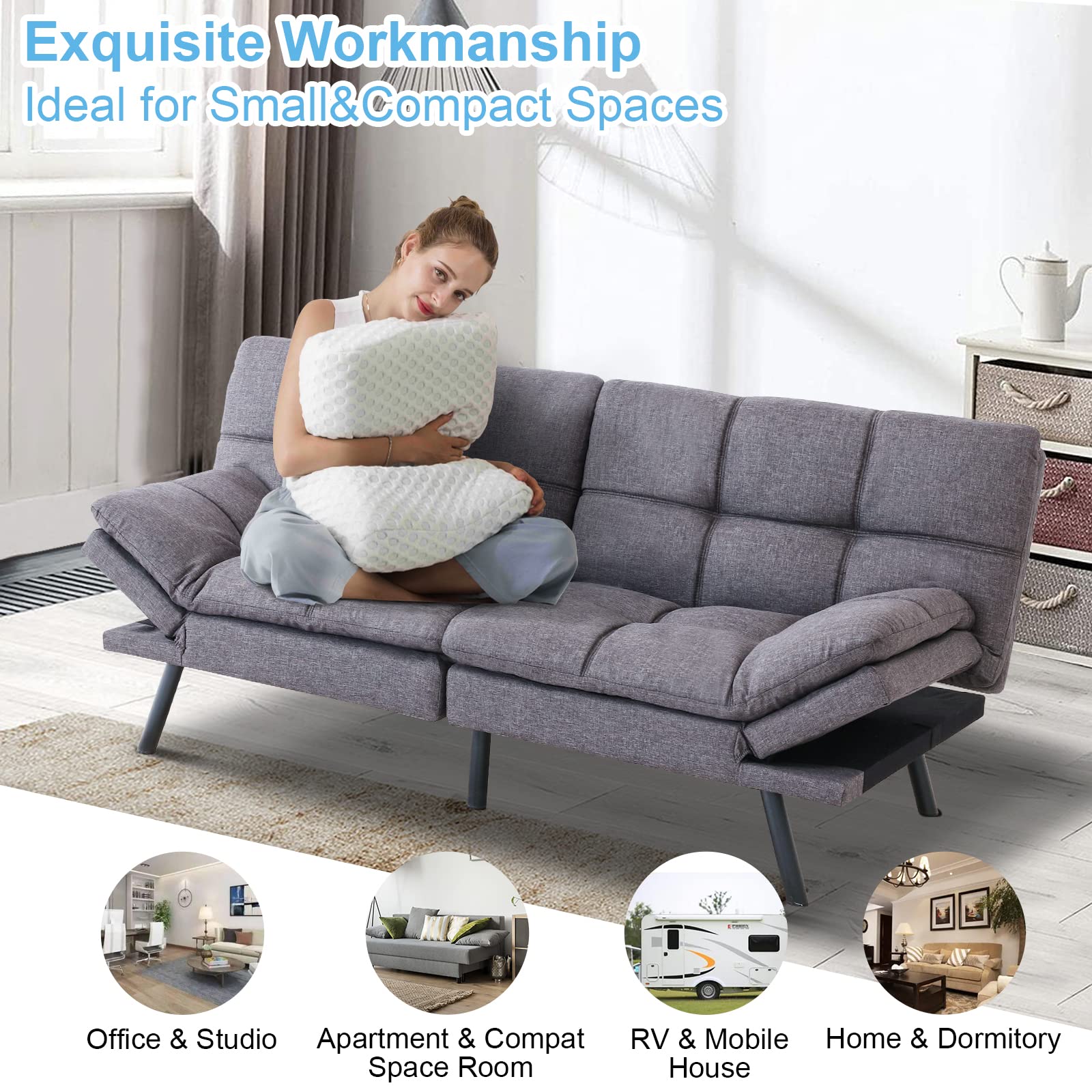 Opoiar Convertible Futon Sofa Bed - 71