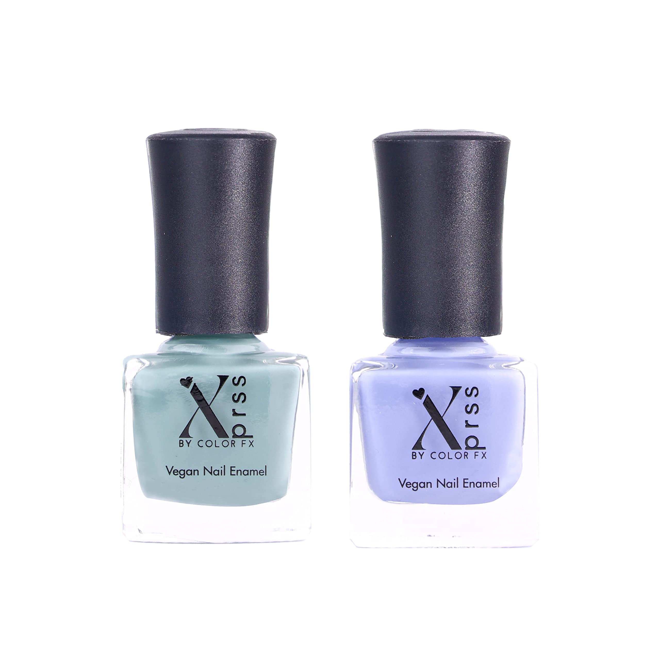 Vegan Non-UV Gel Nail Polish Set - Topaz Green & Periwinkle Blue | Glossy Gel-Like Finish | 21 Toxin-Free Formula | Long Lasting & Non-Yellowing | Perfect for Manicures, Pedicures & Nail Art | Salon-Quality at Home