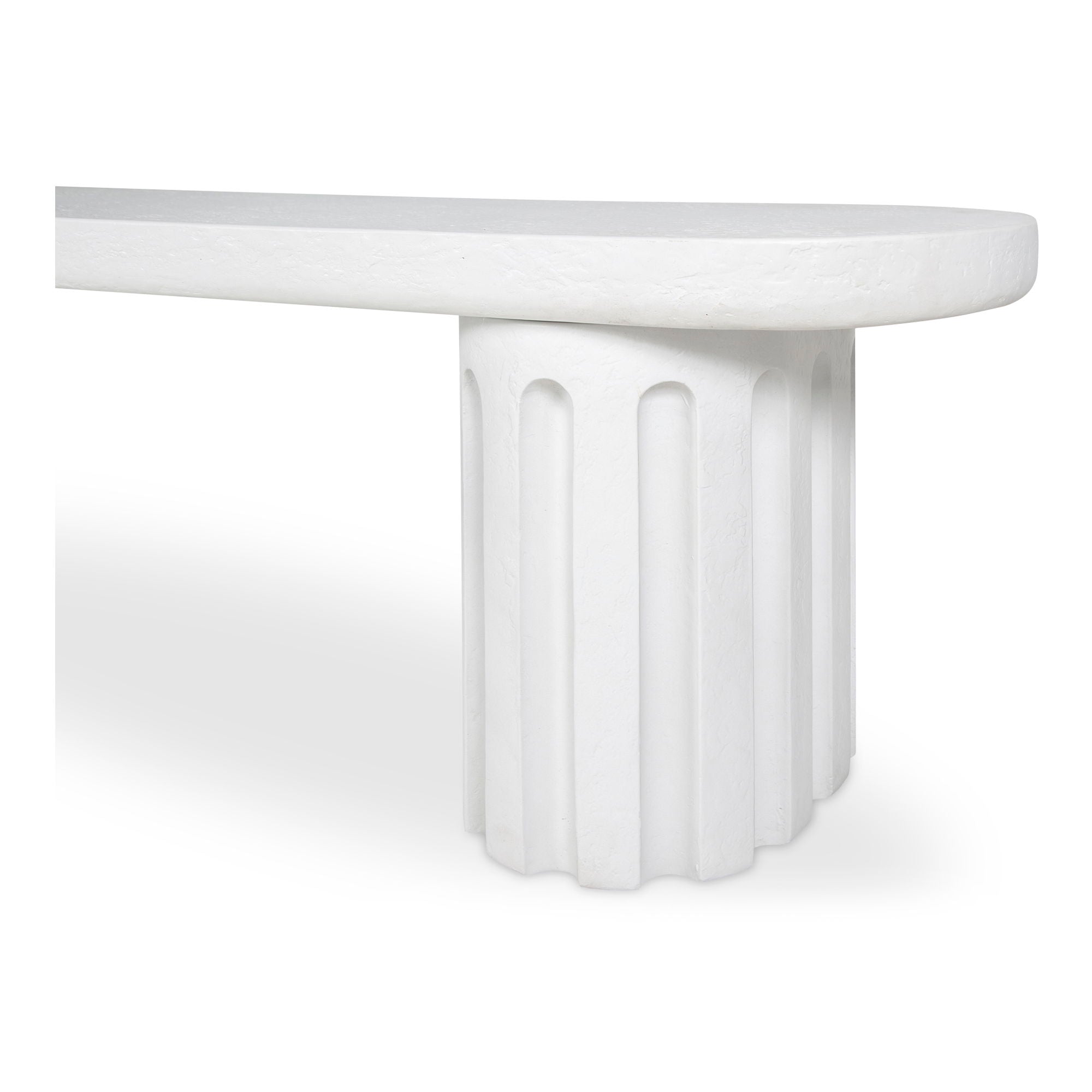 Eris Outdoor Dining Bench - White - Perfect for Patio, Garden, and Backyard Dining