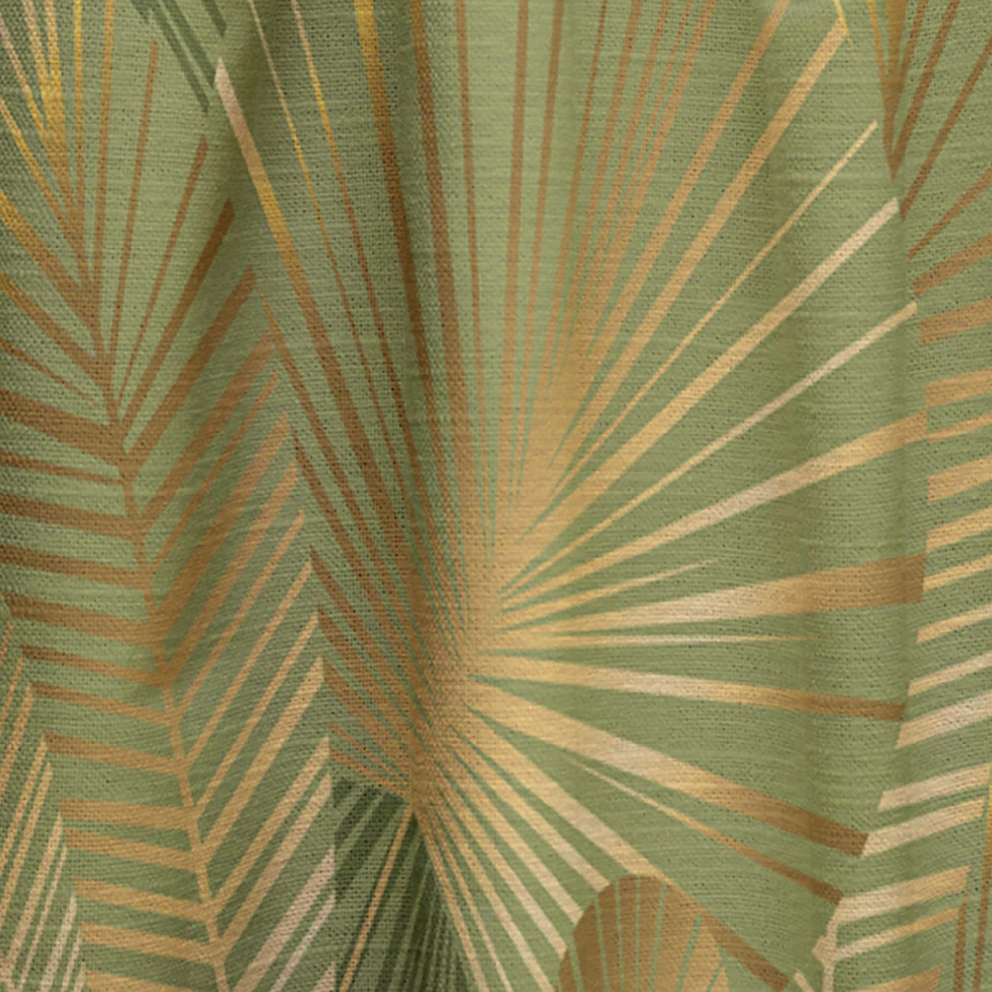 DesignQ Golden Leaves I Thermal Insulated Curtains - Single Panel 52x108 Inches - Elegant Window Drapes for Bedroom & Living Room - Energy Saving, Blackout, Home Decor