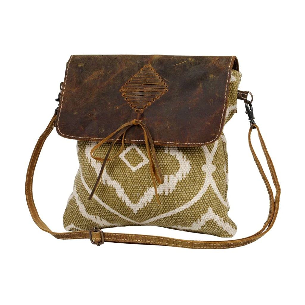 Myra Upcycled Canvas Crossbody Bag - Eco-Friendly for Daily Use