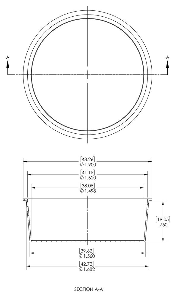Caplugs 99395300 Silicone Tapered Masking Cap and Plug - TS-18, 1.498