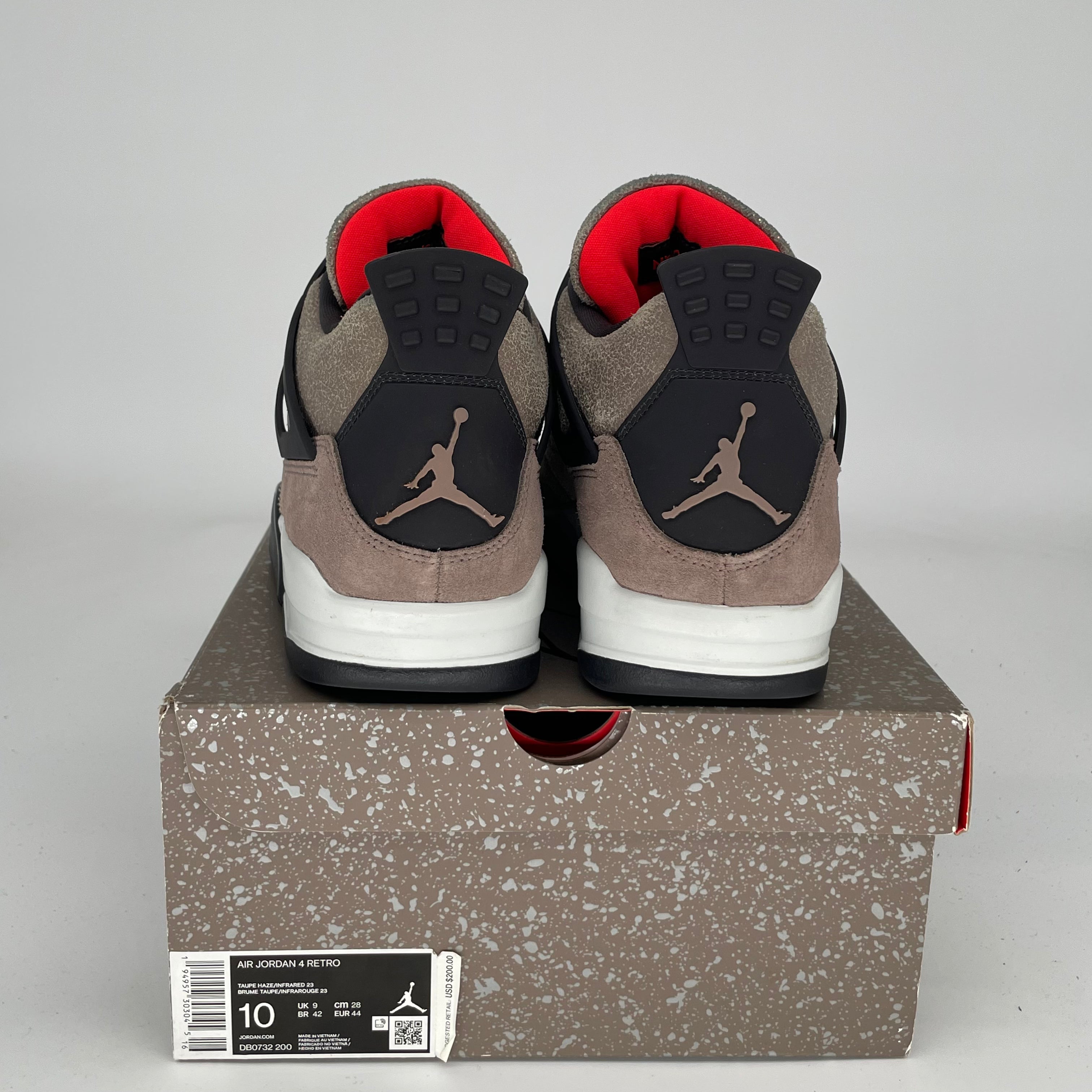 Air Jordan 4 Retro 'Taupe Haze' Men's Basketball Shoes - Size 10 (DB0732-200) | Authentic Sneakers for Streetwear & Casual Outfits