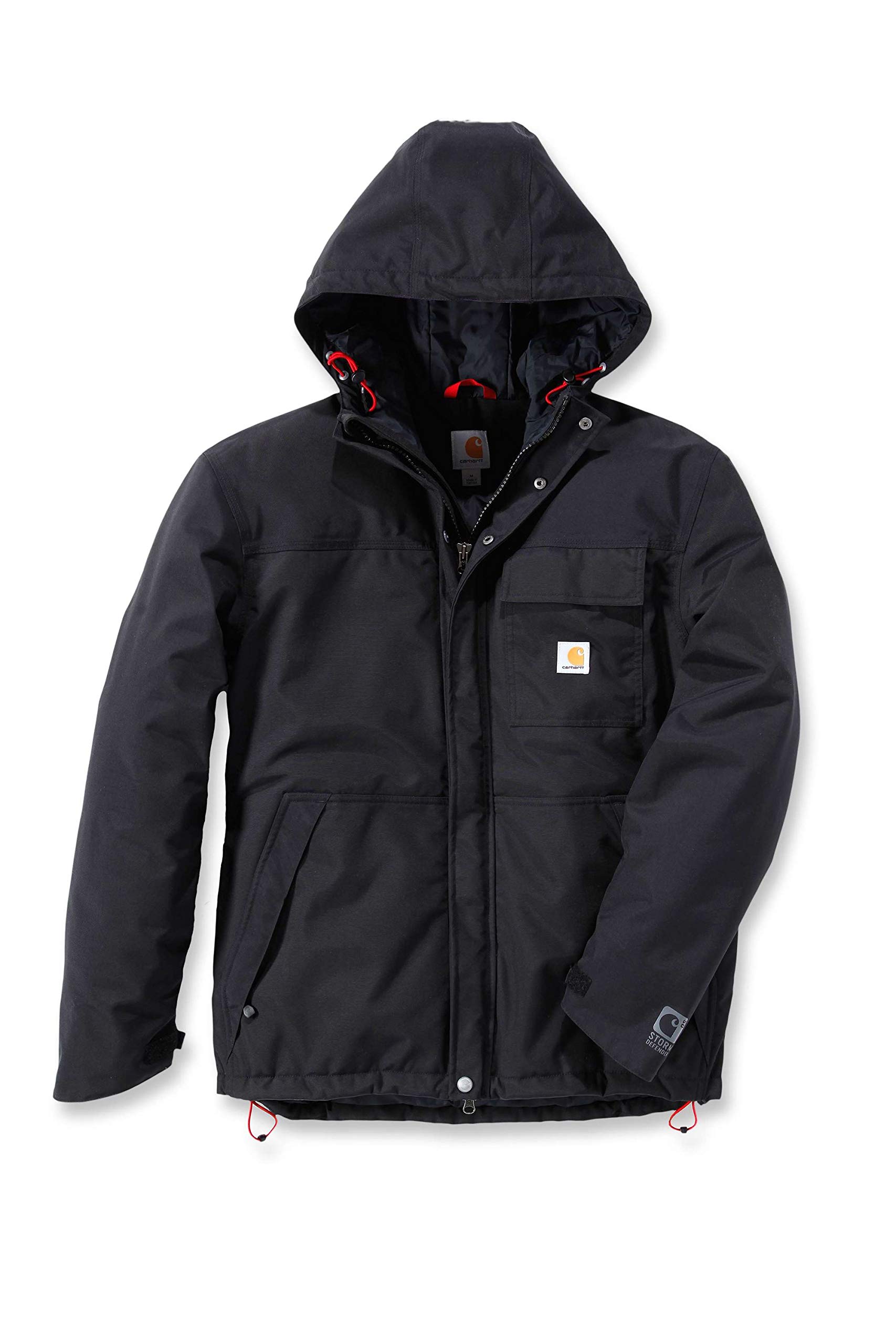 Carhartt Men's Insulated Shoreline Jacket - Waterproof Winter Coat with Hood for Work & Outdoor Activities | Hunting, Fishing, Construction & Cold Weather Protection