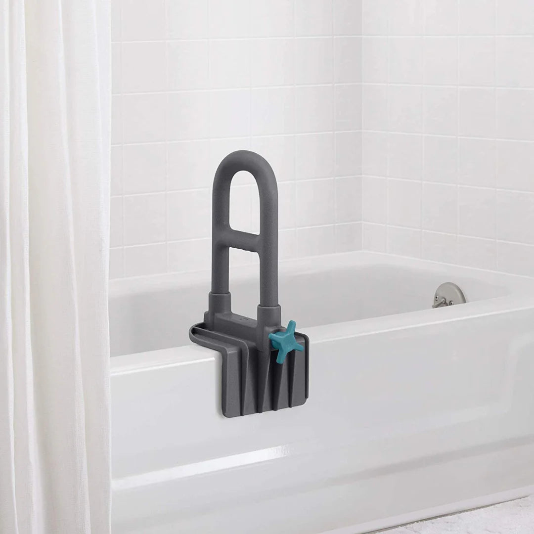 Medline Deluxe Bathtub Grab Bars with Microban - Non-Slip Safety Handles for Elderly & Disabled - Ideal for Bathroom, Shower & Wet Areas