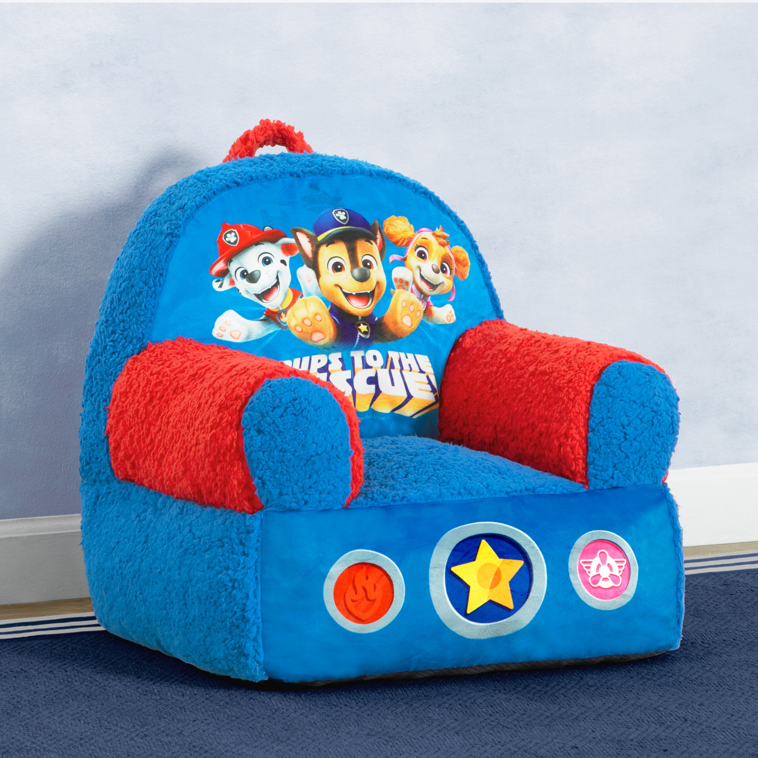 PAW Patrol Cozee Buddy Chair - Kids Plush Lounge Chair for Playroom, Bedroom & TV Time | Soft & Comfortable Toddler Seat for Boys & Girls