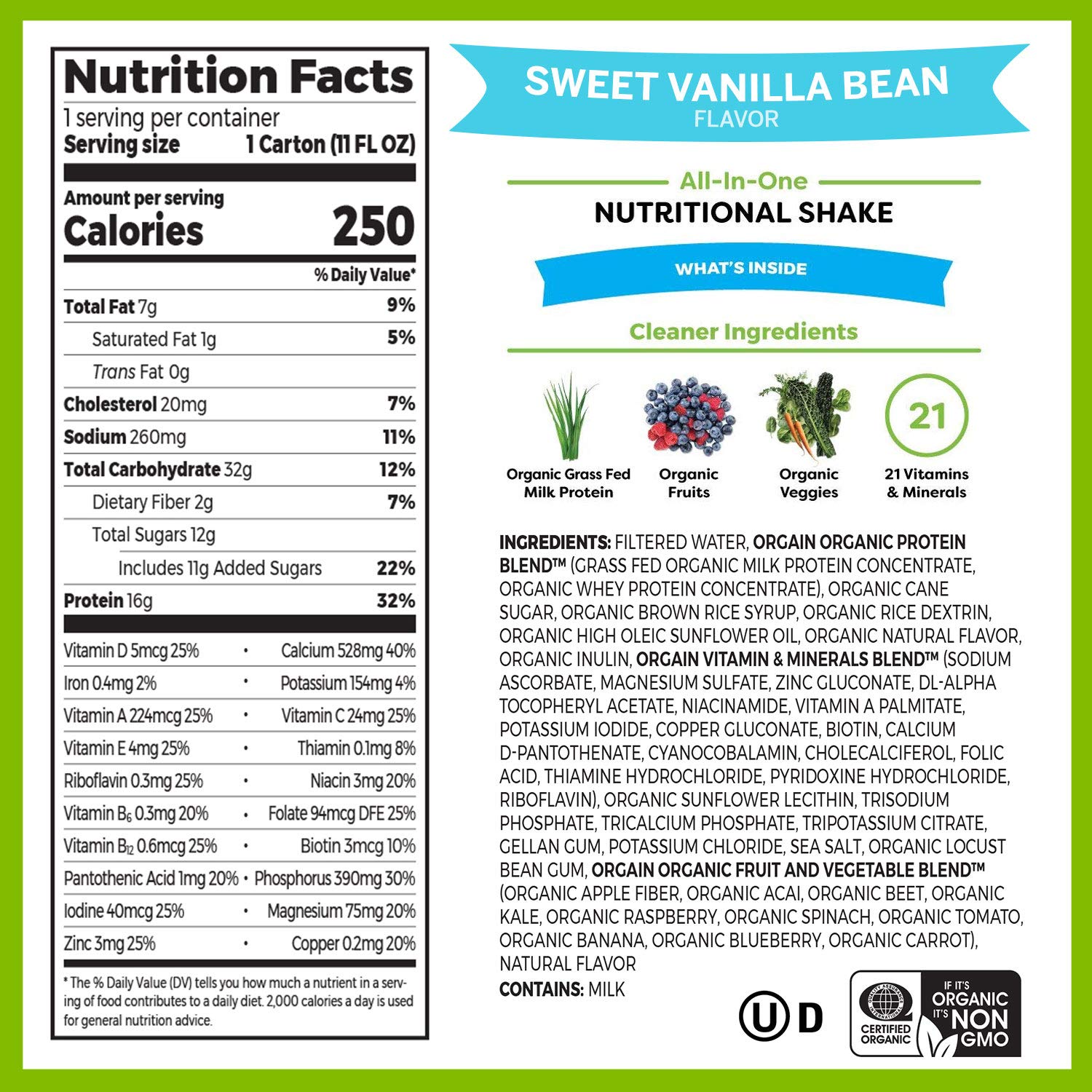 Orgain Organic Protein Shakes & Clean Protein Shakes Bundle - 24 Pack | Plant-Based Vegan Protein Powder Drink for Weight Loss & Muscle Recovery | Perfect for Post-Workout, Breakfast & On-the-Go Nutrition