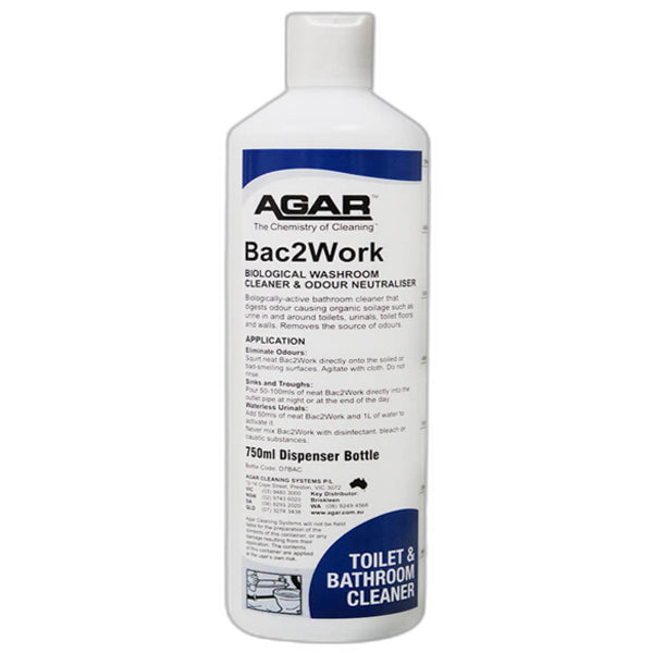 Bac2Work Biological Bathroom Cleaner - Natural Enzyme Drain & Toilet Cleaner for Home Use - Eliminates Odors & Clogs - Perfect for Showers, Sinks, and Toilets