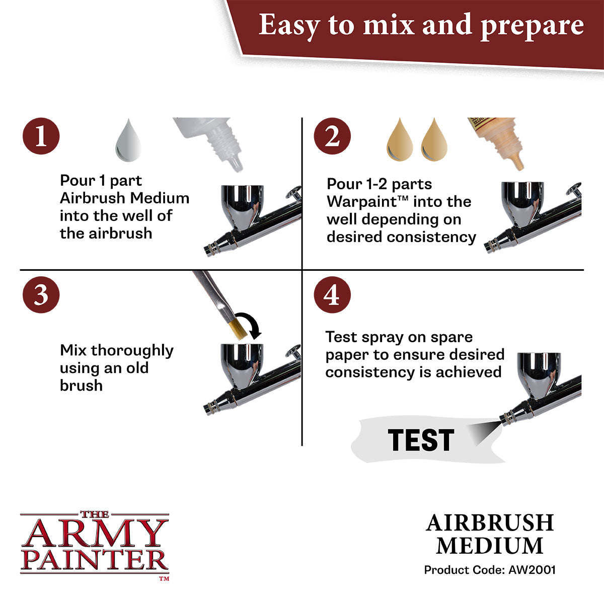 Professional Airbrush Medium - 100ml for Fine Art & Model Painting - Perfect for Acrylics, Watercolors & Miniatures